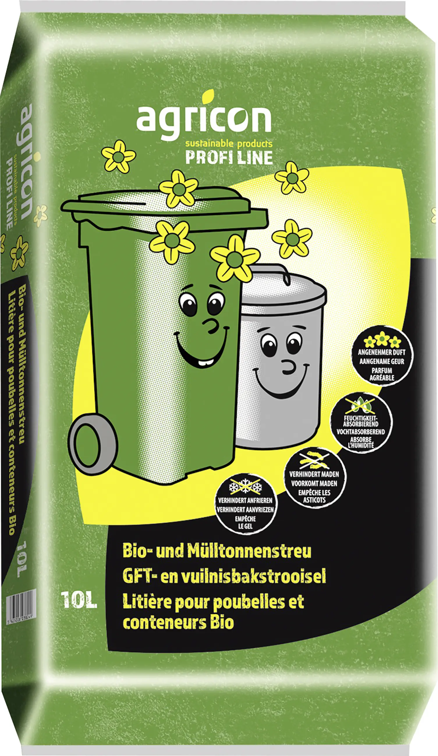Agricon Biotonnen und Mülltonnenstreu mit Citronelladuft 10 L