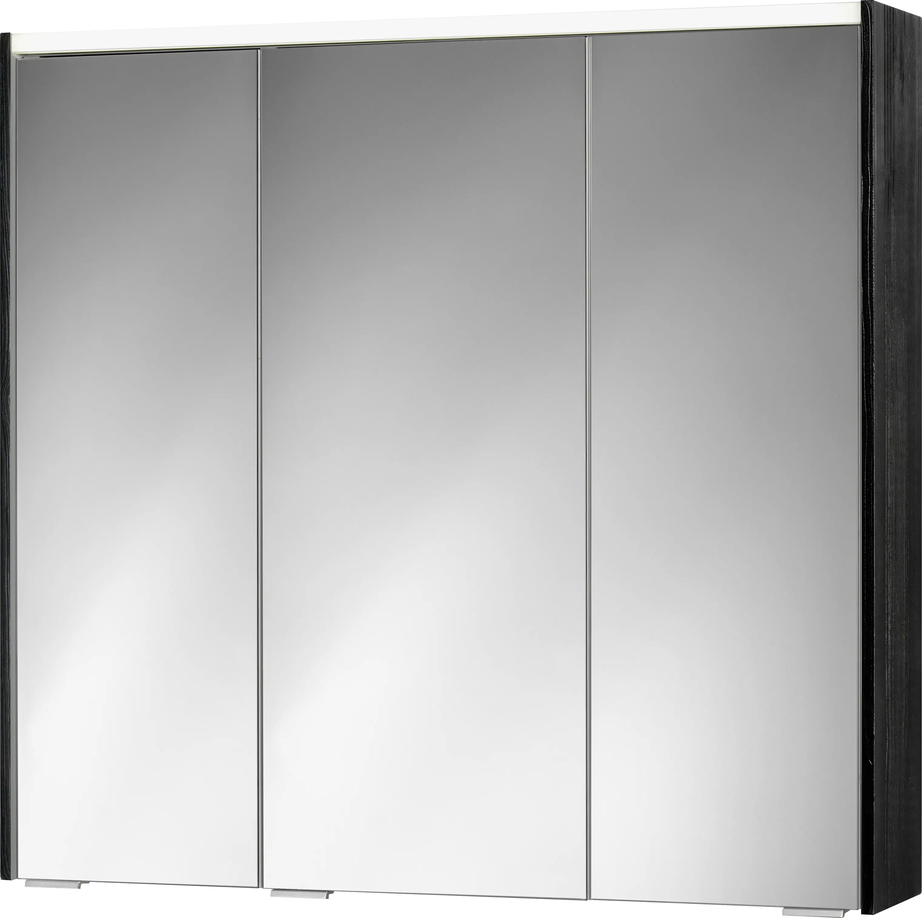 Jockey LED-Spiegelschrank Viola Hortensia holzdekor schwarz 80 x 74 cm