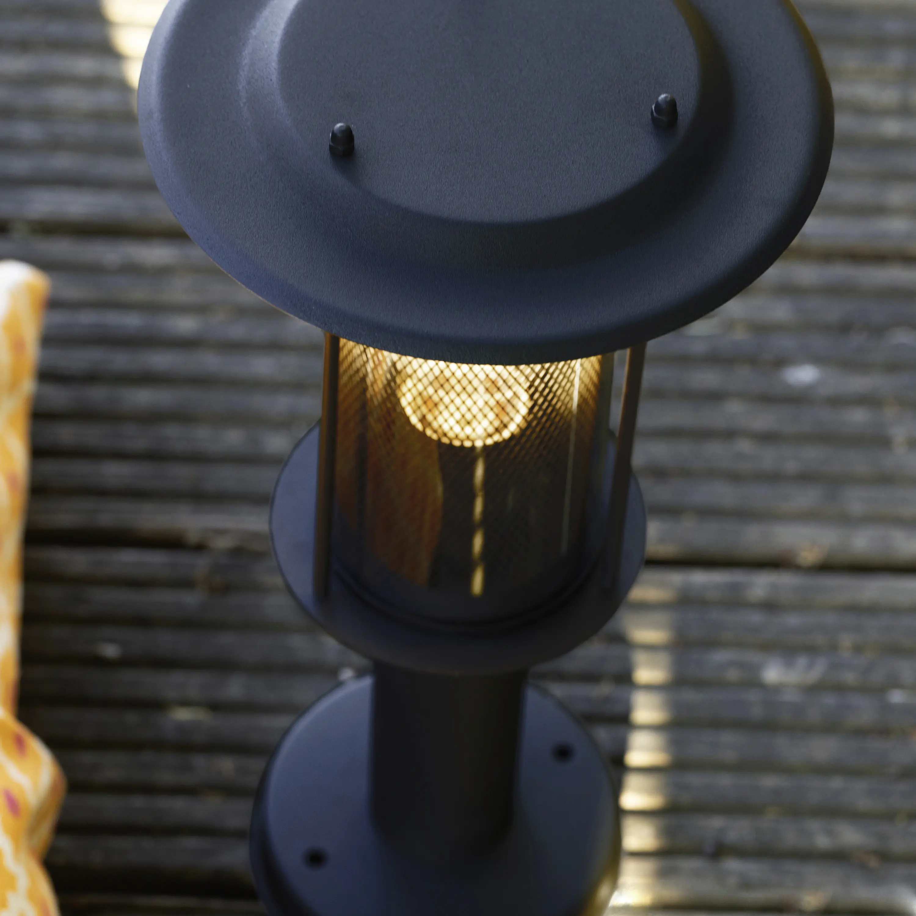 Brilliant LED Außensockelleuchte Detroit Ø 19,8 x 40 cm schwarz matt