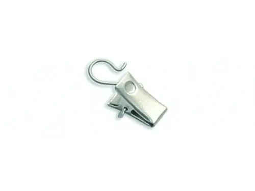 Gardinia Clipshaken für Gardinenringe silber-matt 10-er Pack