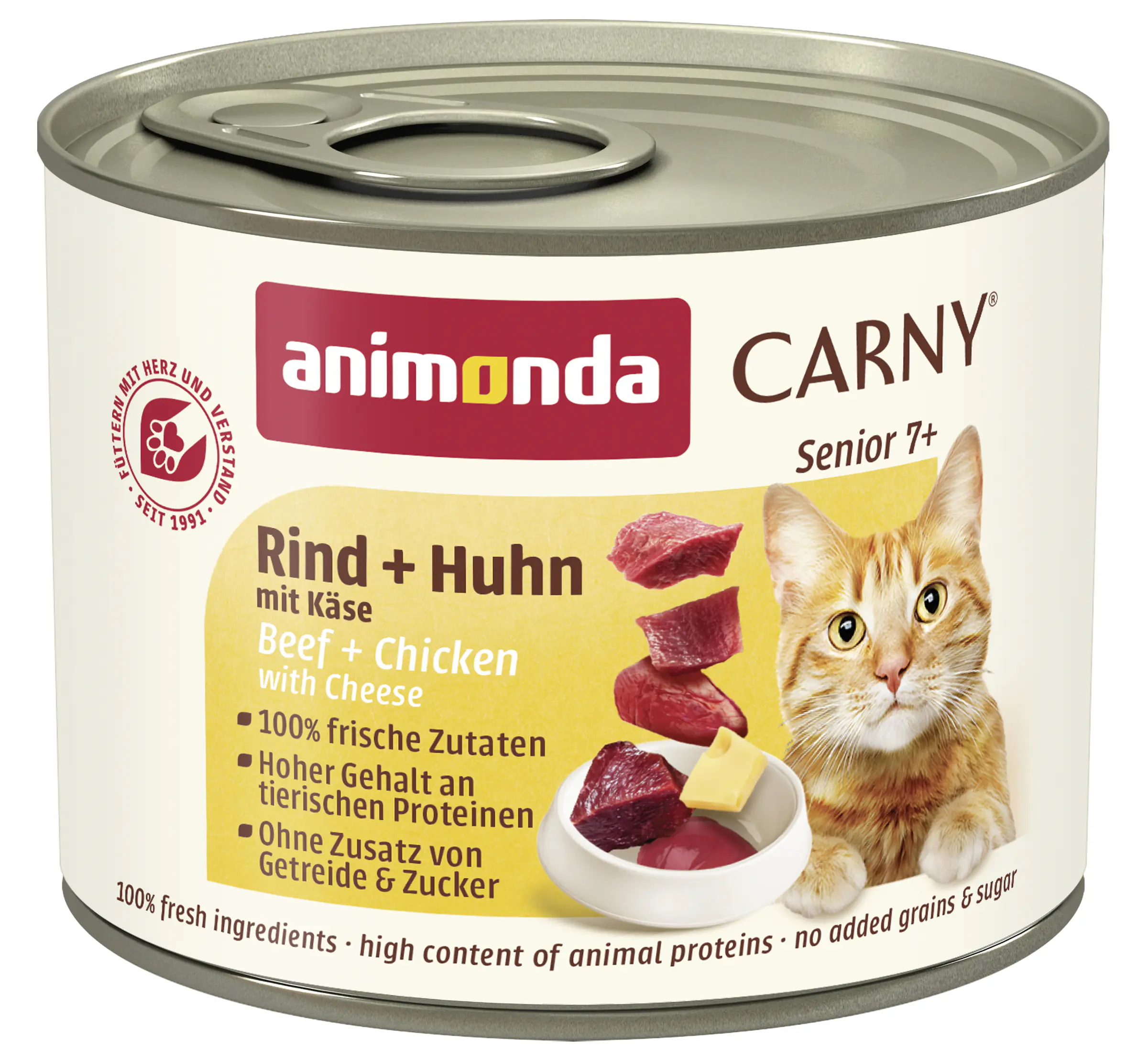 Animonda Carny Senior Katzennassfutter getreidefrei 200 g Rind, Huhn & Käse
