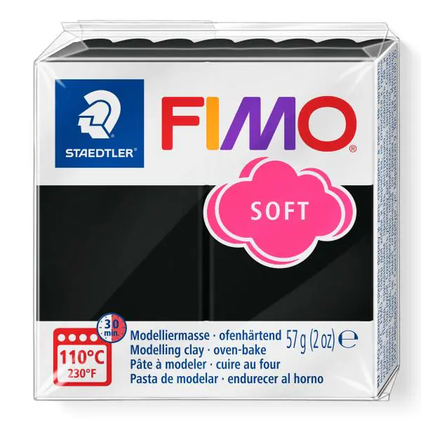 Fimo Soft schwarz 57 Gramm