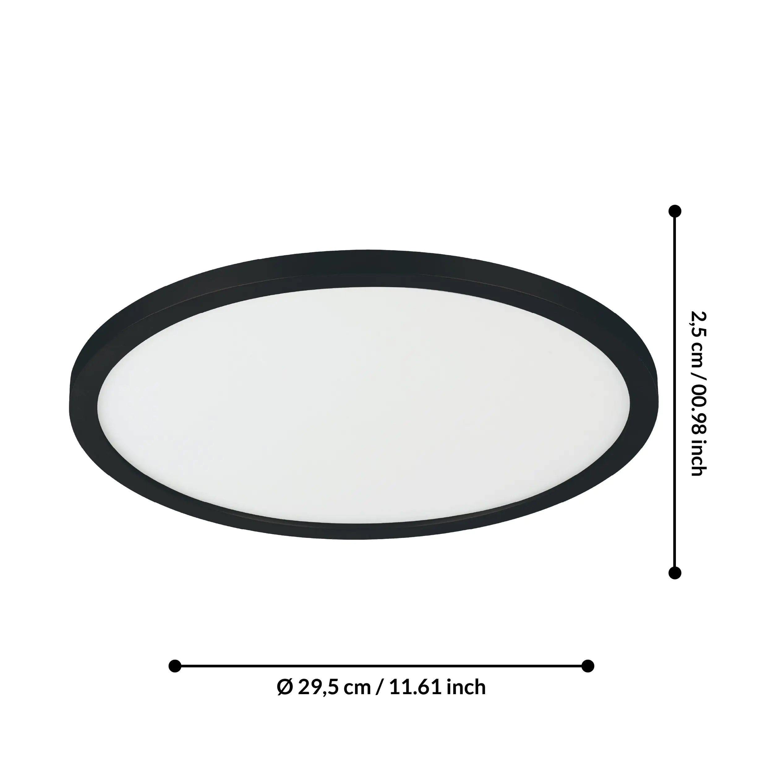 Eglo LED Deckenleuchte Campaspero schwarz weiß Ø 29,5 cm