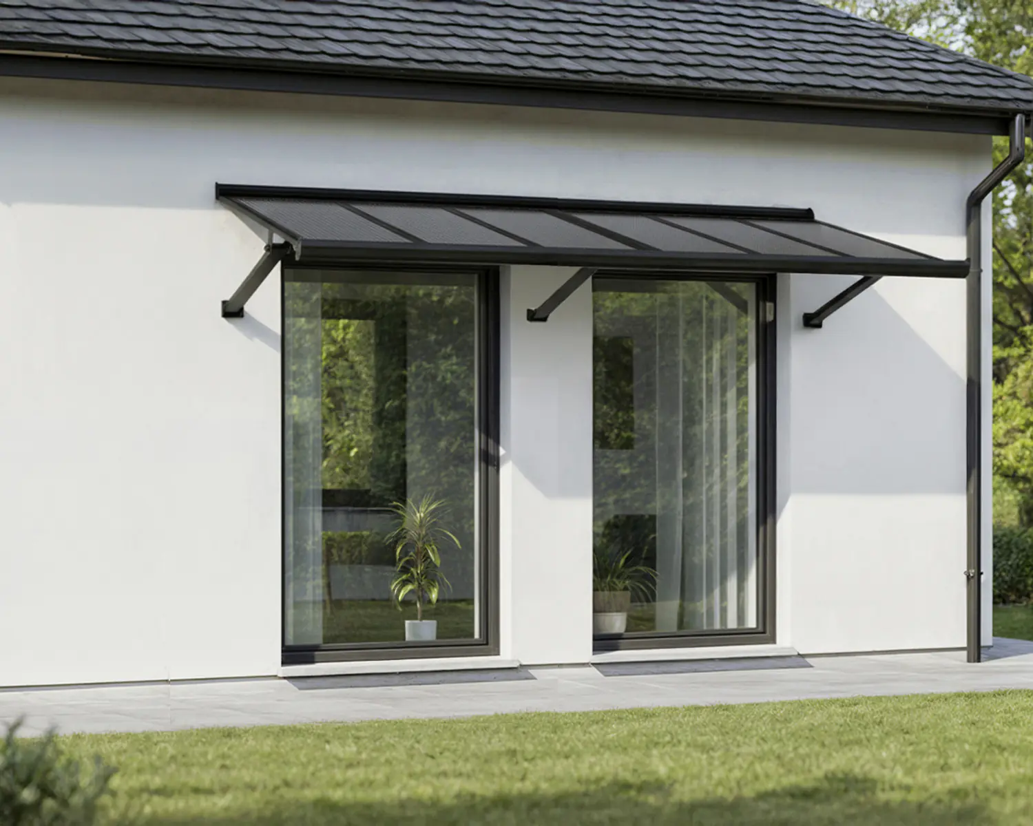 Canopia Vordach Augustine 222 x 90,5 cm grau 