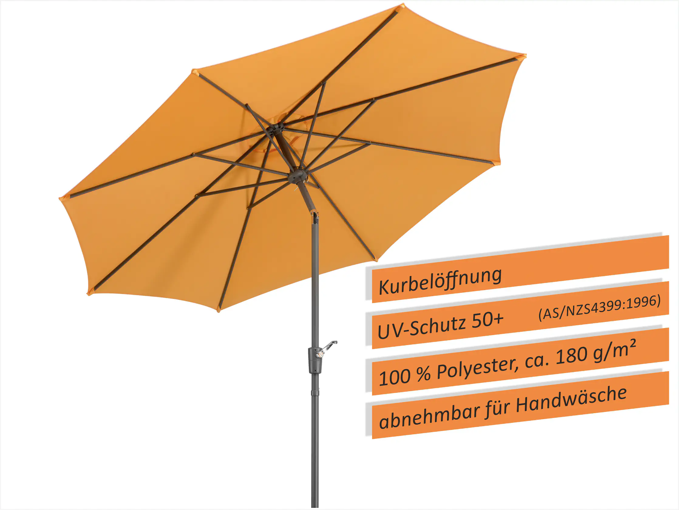 Schneider Sonnenschirm Harlem mandarine Ø 270 cm