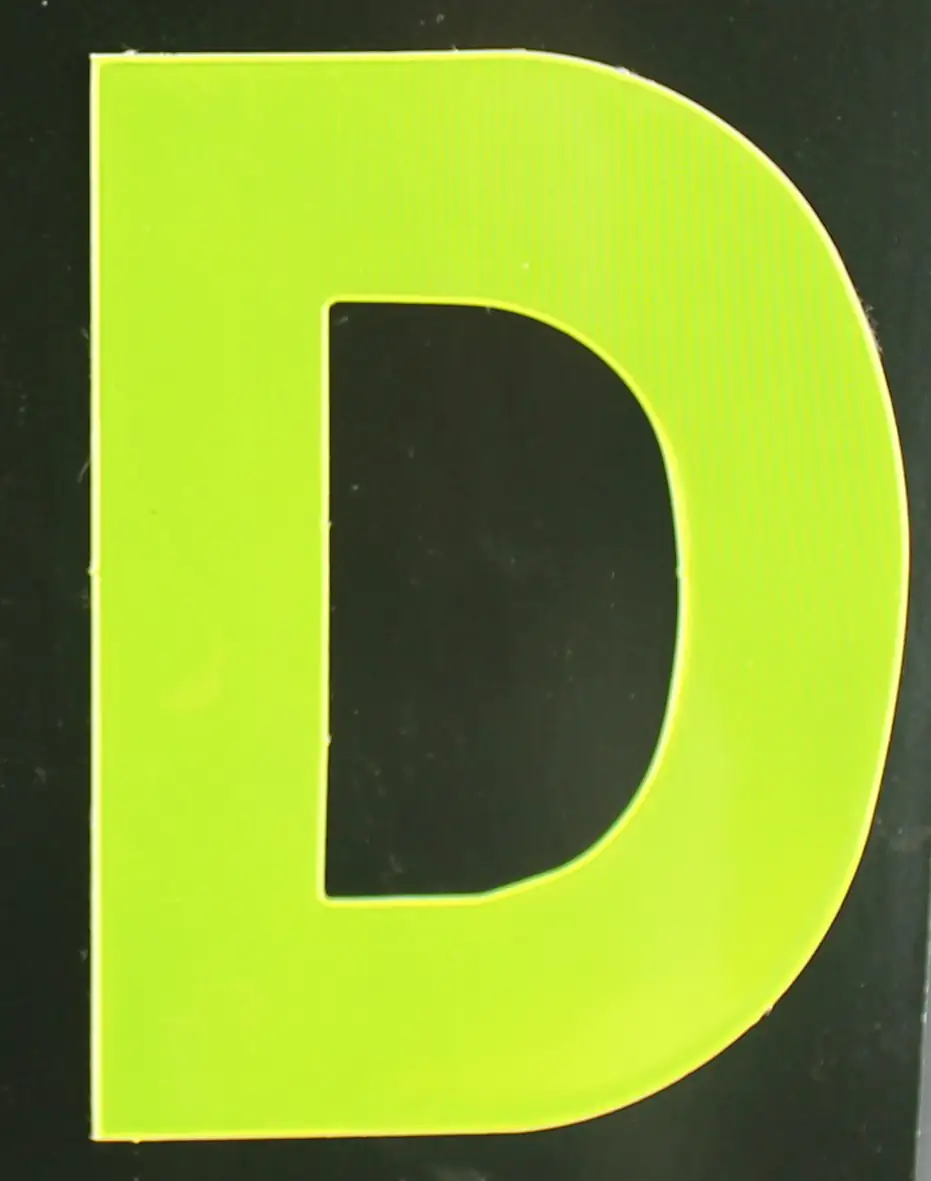 Conacord Reflektierender Klebebuchstabe "D" gelb 80 mm