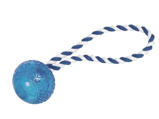 Nobby TPR Ball mit Seil blau 26 cm