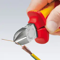 Knipex Seitenschneider 160 mm VDE verchromt Mehrkomponenten Hülle