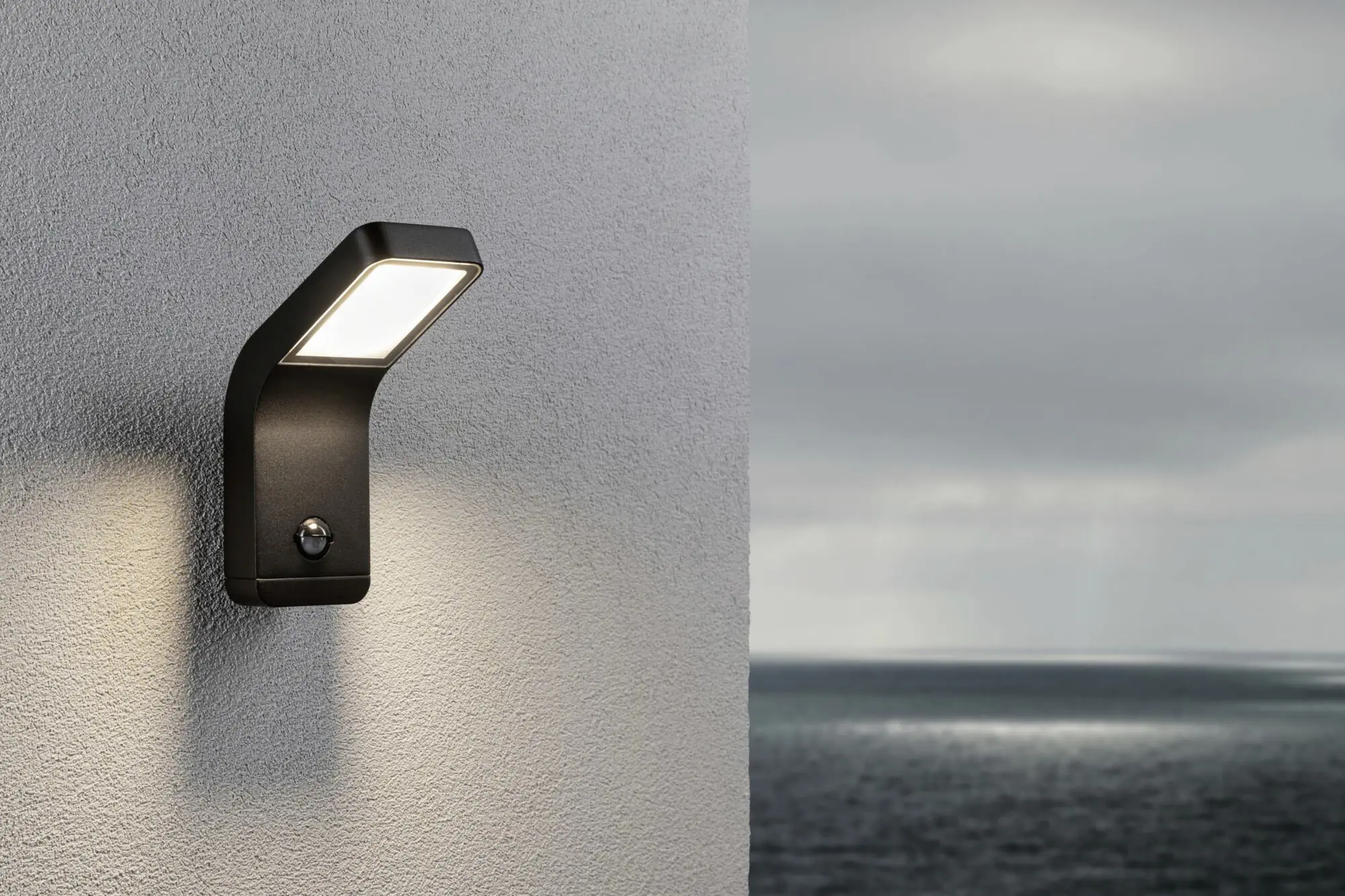 Paulmann LED Außen-Wandleuchte Kulma anthrazit 23 x 9 cm mit Bewegungsmelder