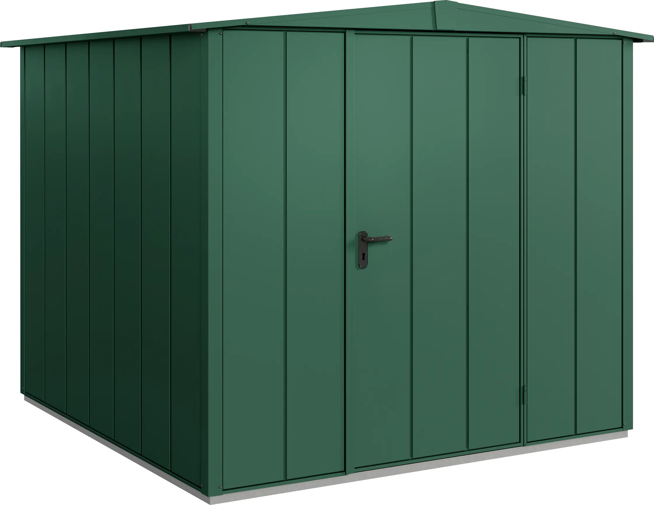 EcoStar Gerätehaus Elegant-S Typ 2 moosgrün 1 flg 258,8 x 247,7 x 216 cm