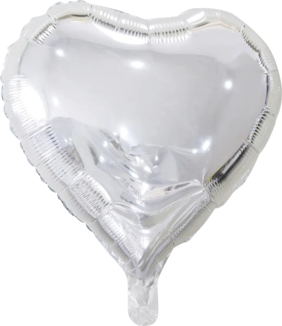 TIB Heyne Folienballon Herz silber 1 Stück