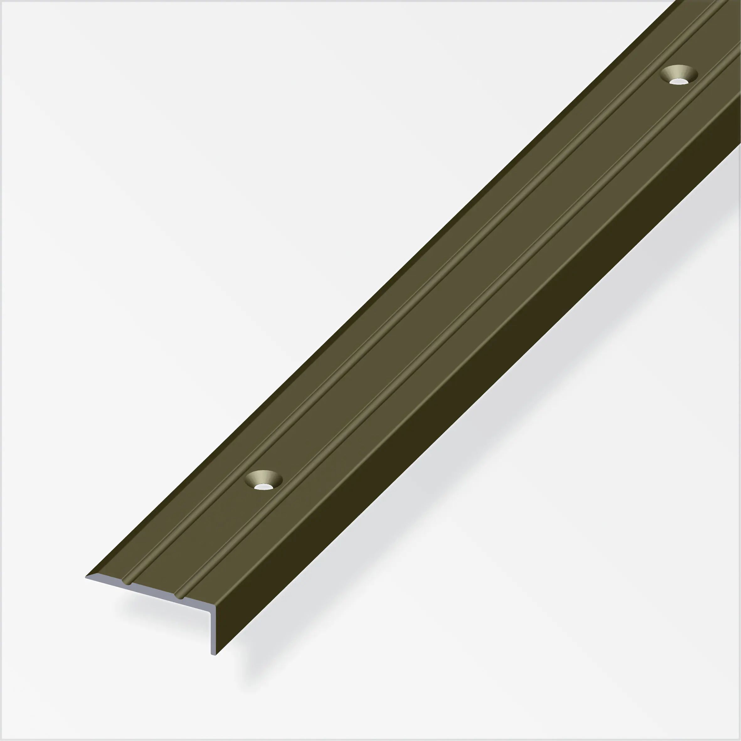 alfer Abschlussprofil 1 m, 25 x 10 mm Aluminium eloxiert bronze