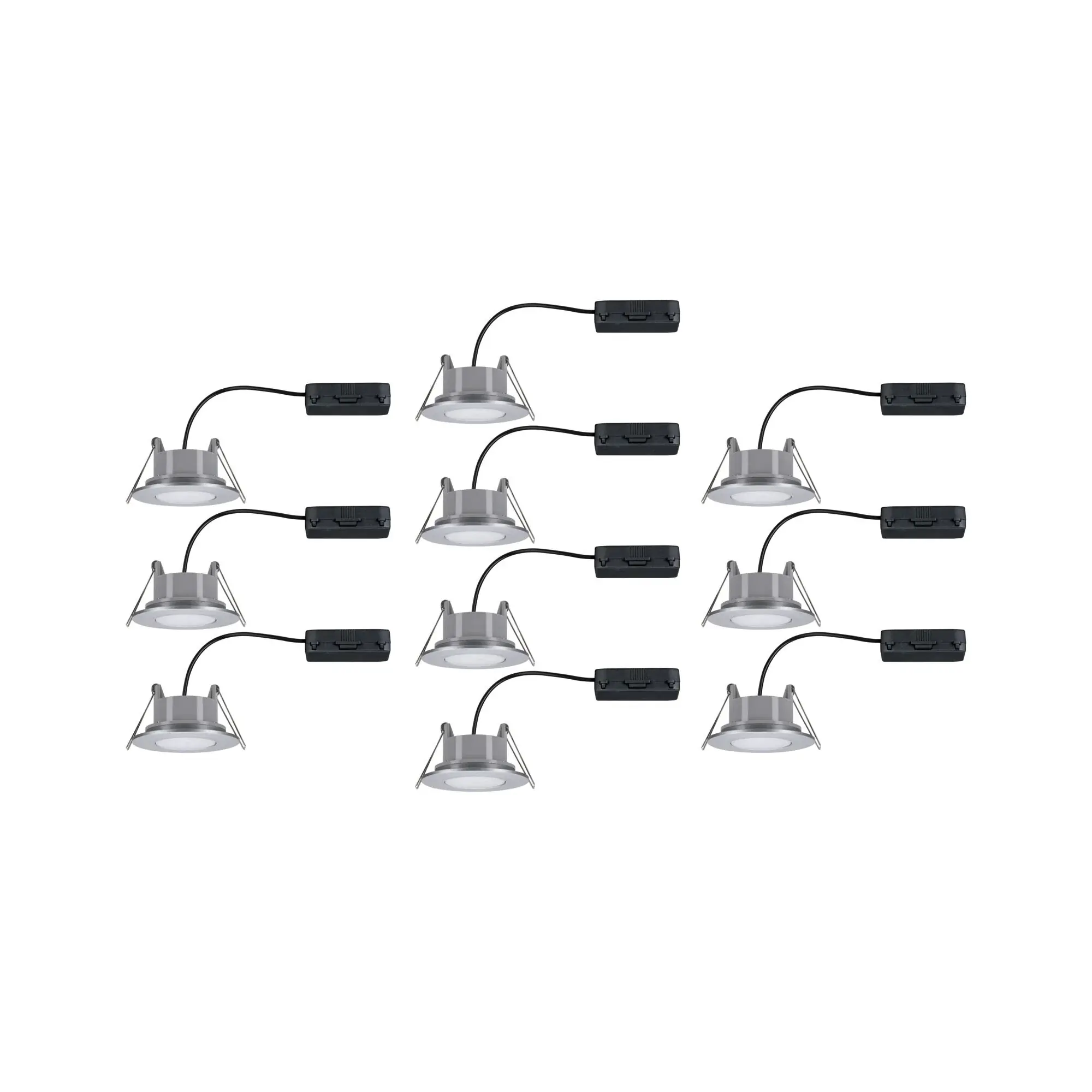 Paulmann LED-Einbauleuchte Calla Ø 9 cm neutralweiß chrom matt dimmbar 10er Set