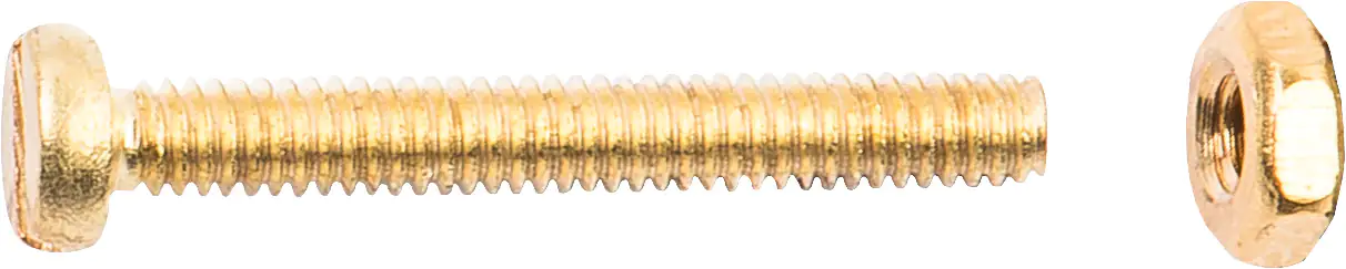 Connex Radioschrauben M2 x 16 mm Schlitz -20 Stück Messing