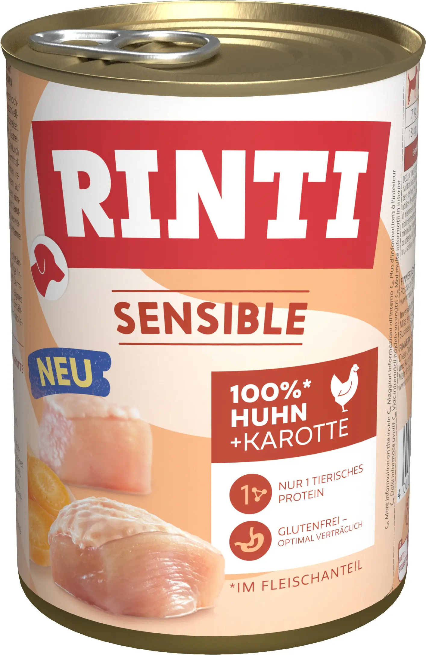 Rinti Sensible Hundenassfutter Adult 400 g Huhn & Karotte