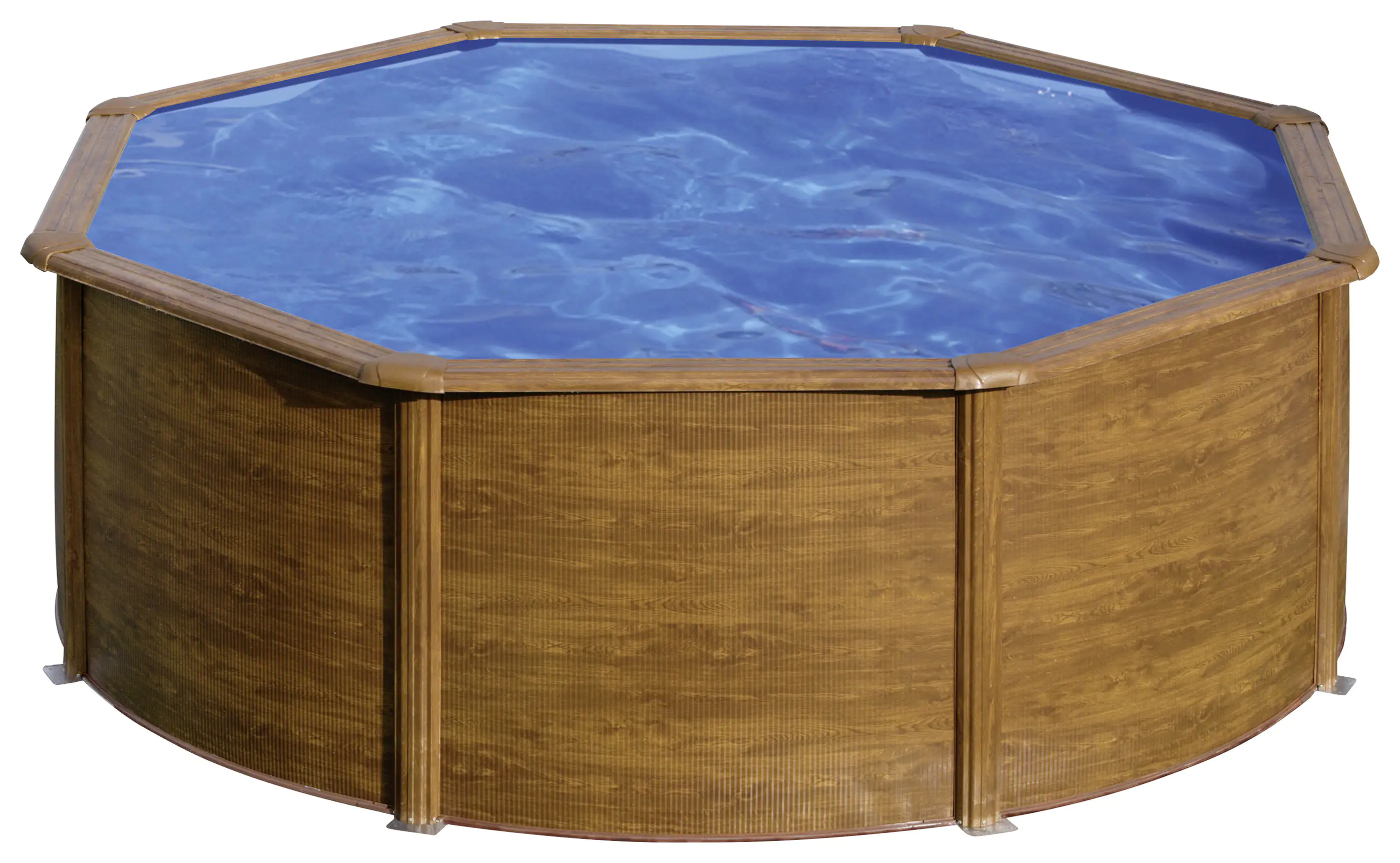 Gre Stahlwandpool Pacific rund Ø 350 x 120 cm Holzdekor