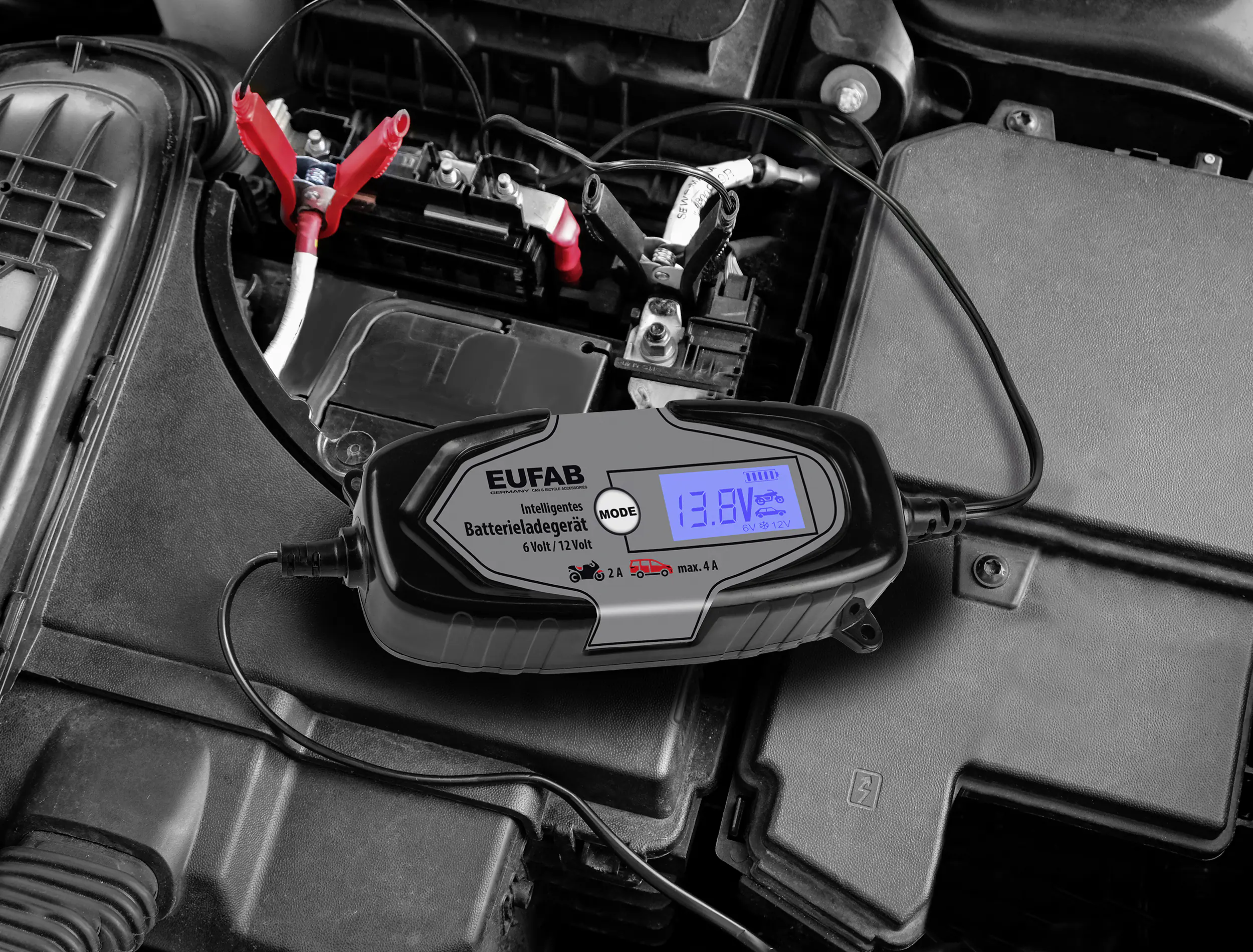 EUFAB Intelligentes Batterieladegerät 6/12V 4A