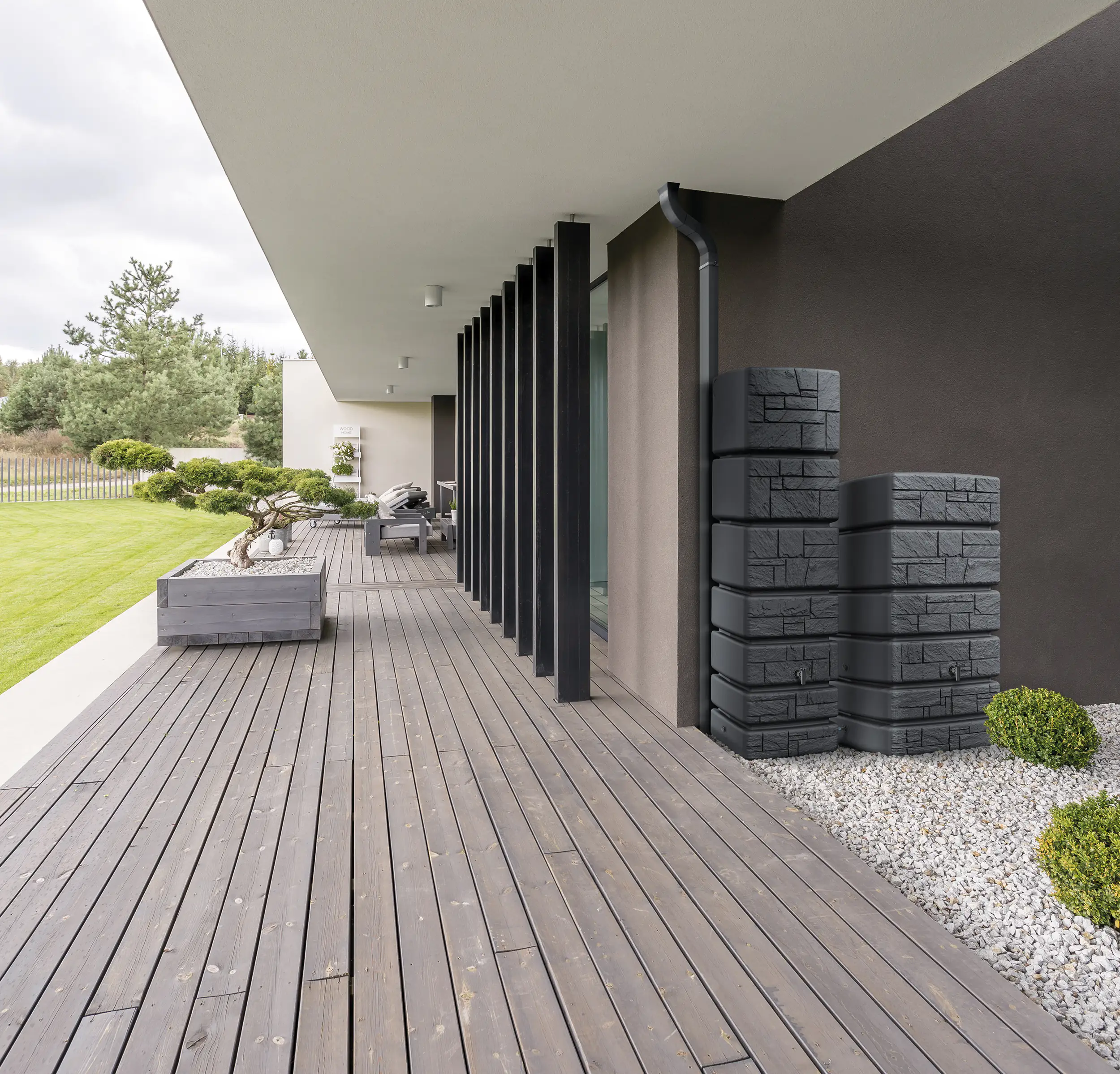 Prosperplast Regentank Tower Stone anthrazit 350 L