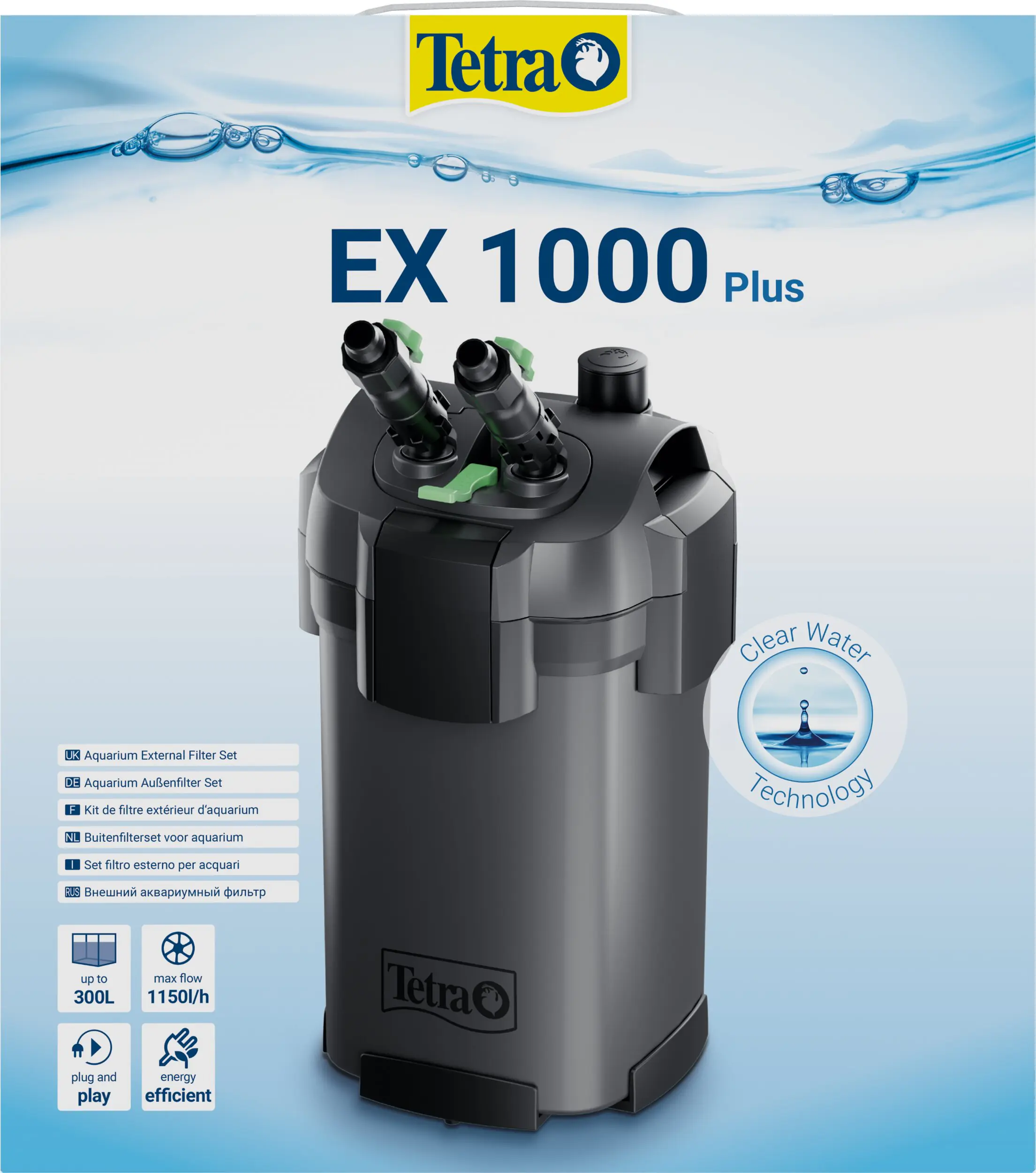 Tetra Außenfilter EX 1000 Plus für Aquarien bis 300 l