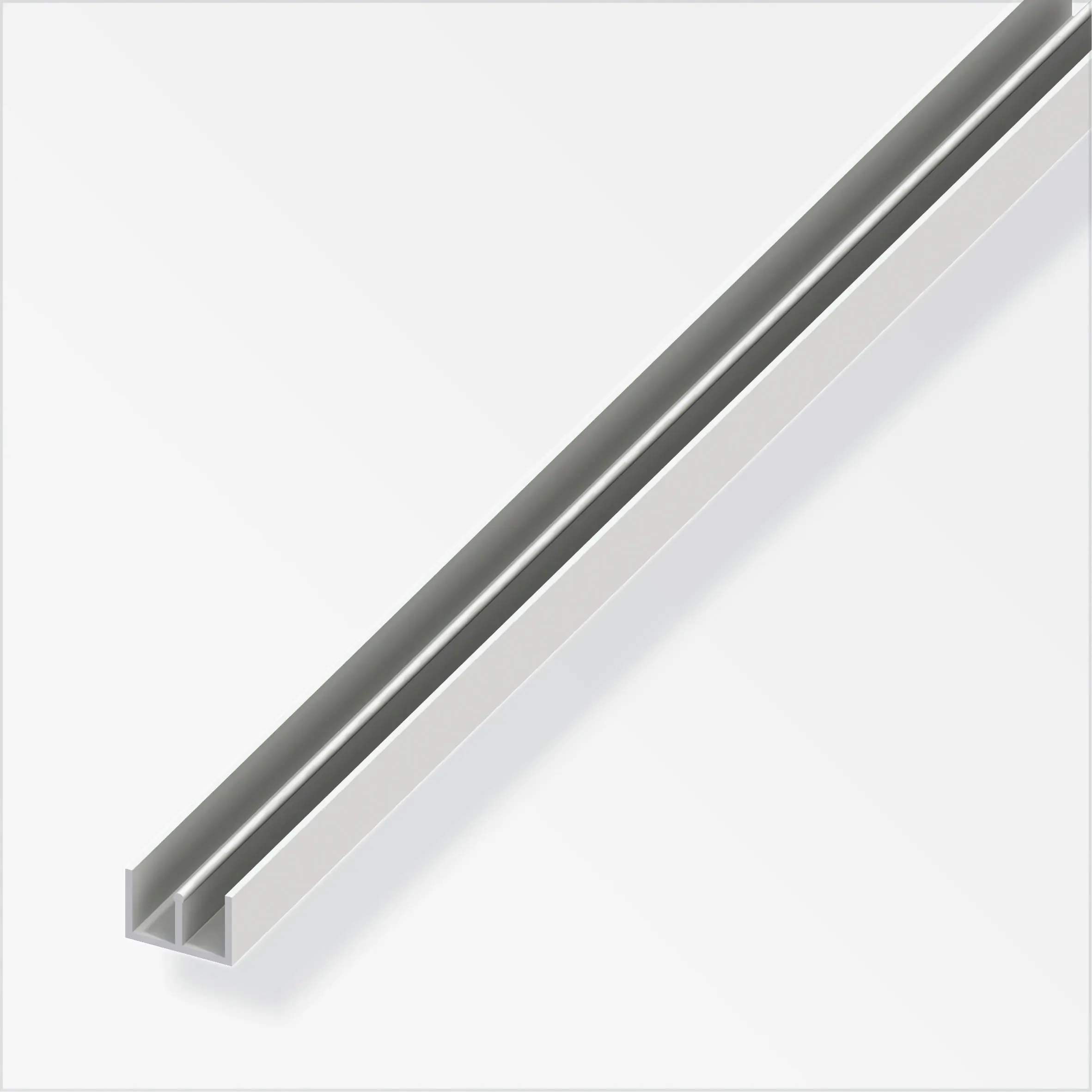 alfer Führungsschienen-Profil, oben 1 m, 10 x 6 x 1 mm Kunststoff weiss