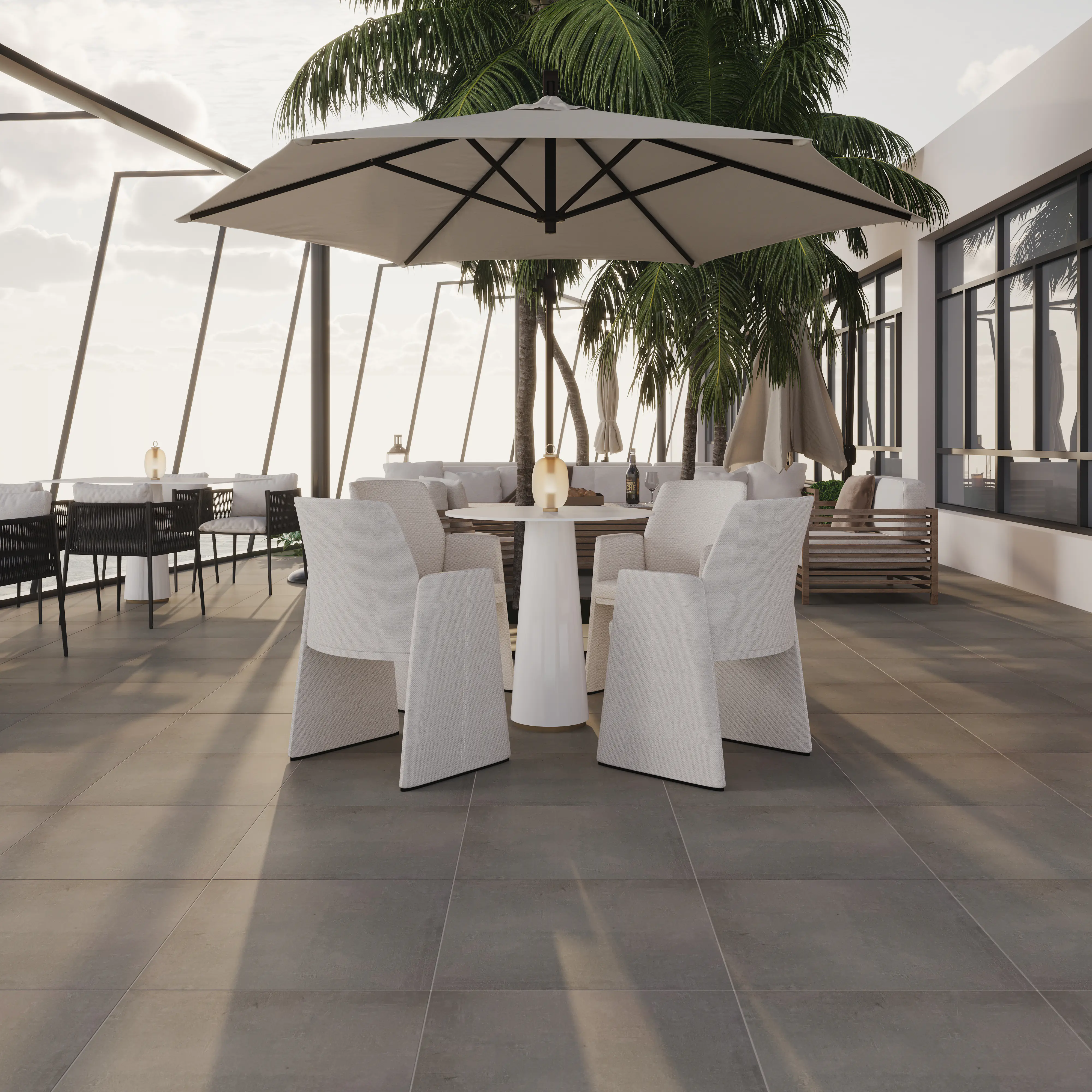 Terrassenplatte Tribeca Taupe 60 x 60 x 2 cm grau