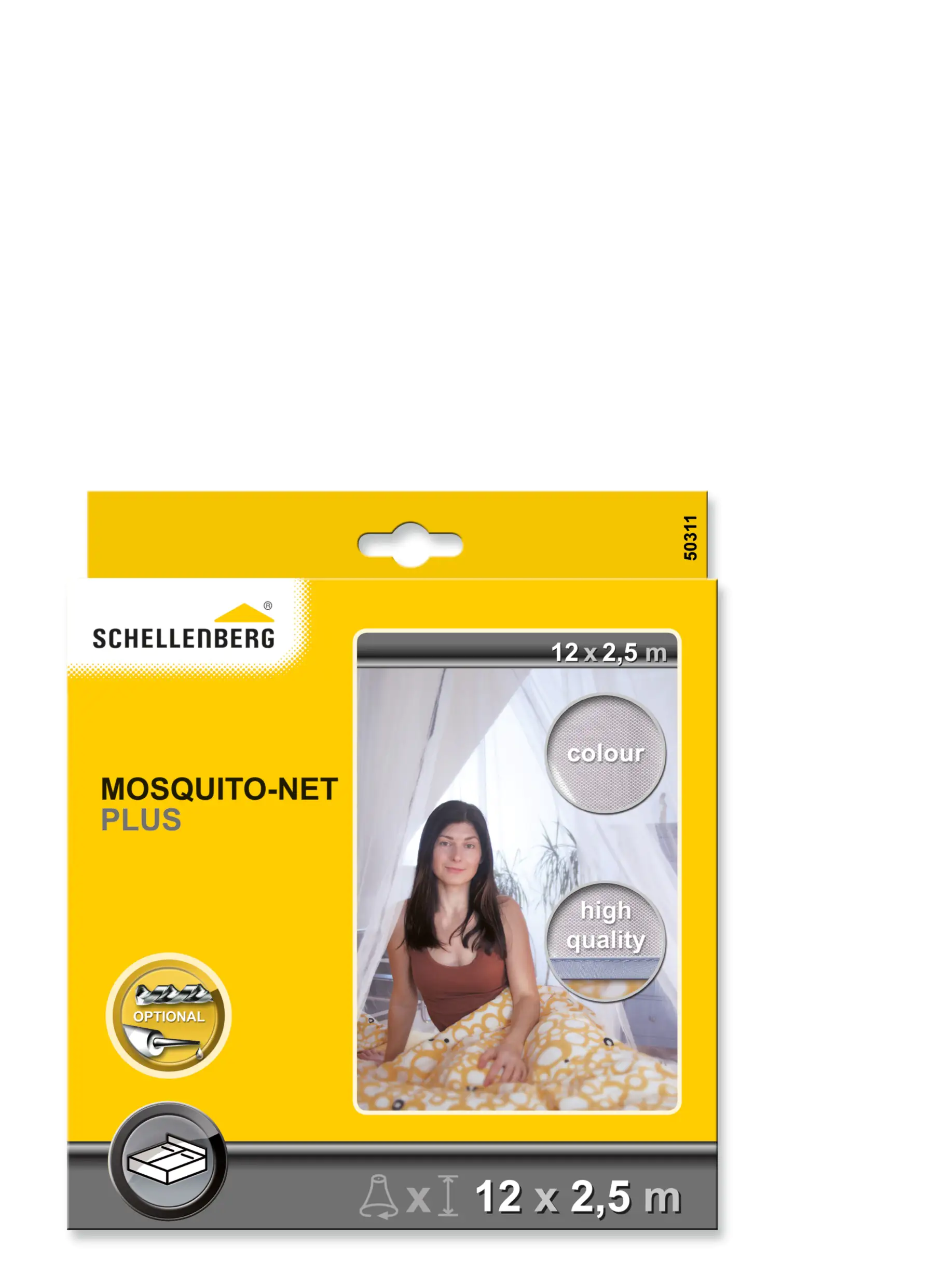 Schellenberg Moskitonetz PLUS 2.5 x 12 m weiß