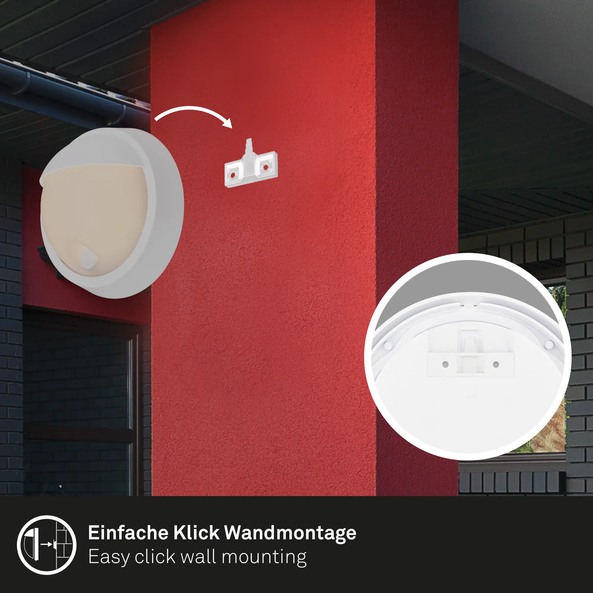 Briloner LED Außenwandleuchte Puni Akku 4W weiß Touch-Dimmer warmweiß