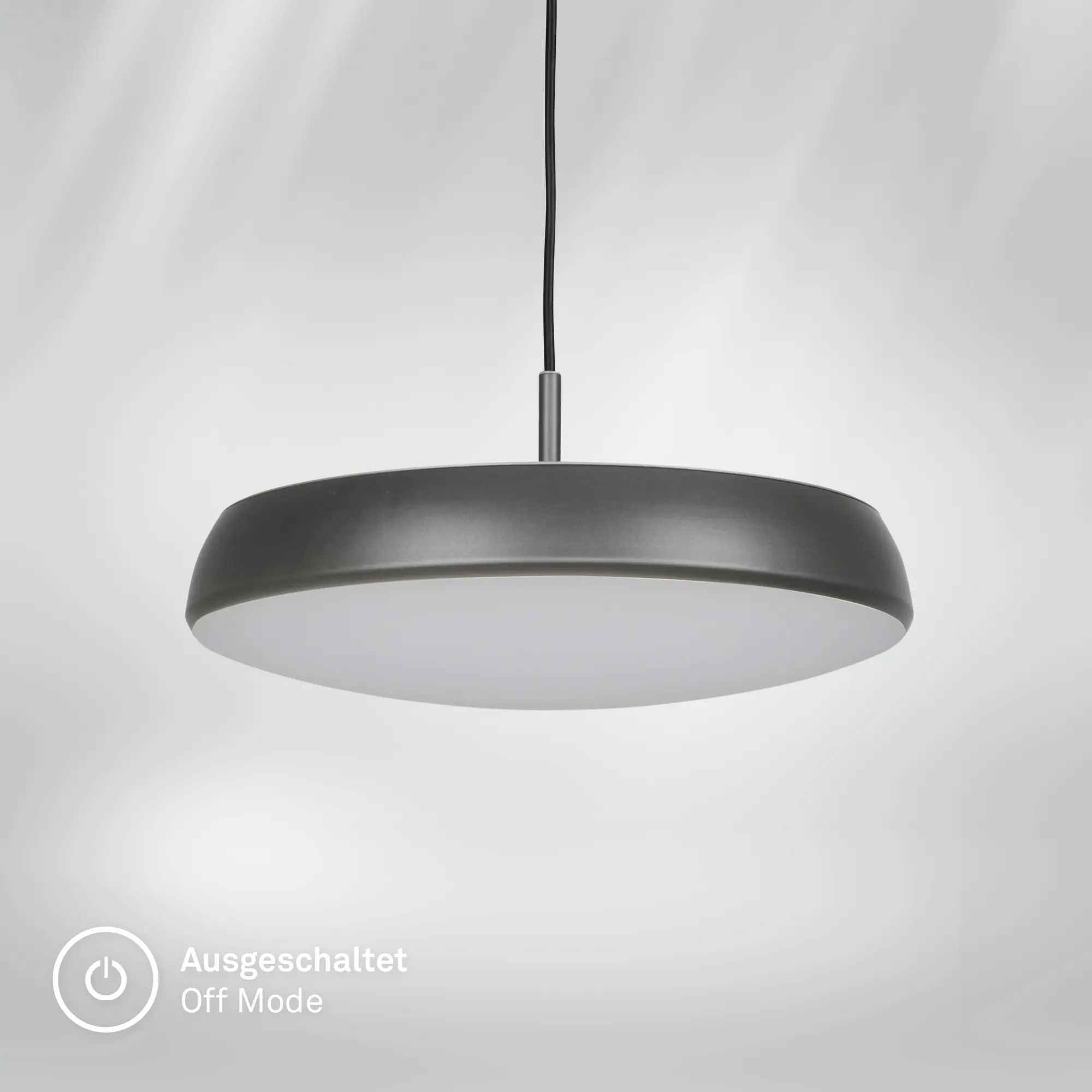Briloner LED-Pendelleuchte Nala Ø 35 cm anthrazit warmweiß