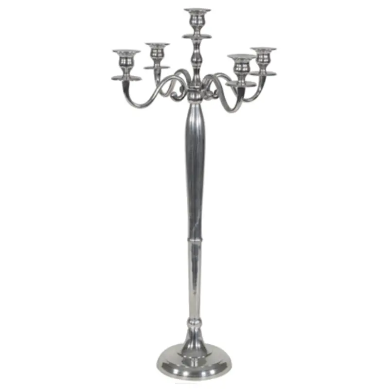 Flamingo Kerzenhalter aus Aluminium 78 cm silber