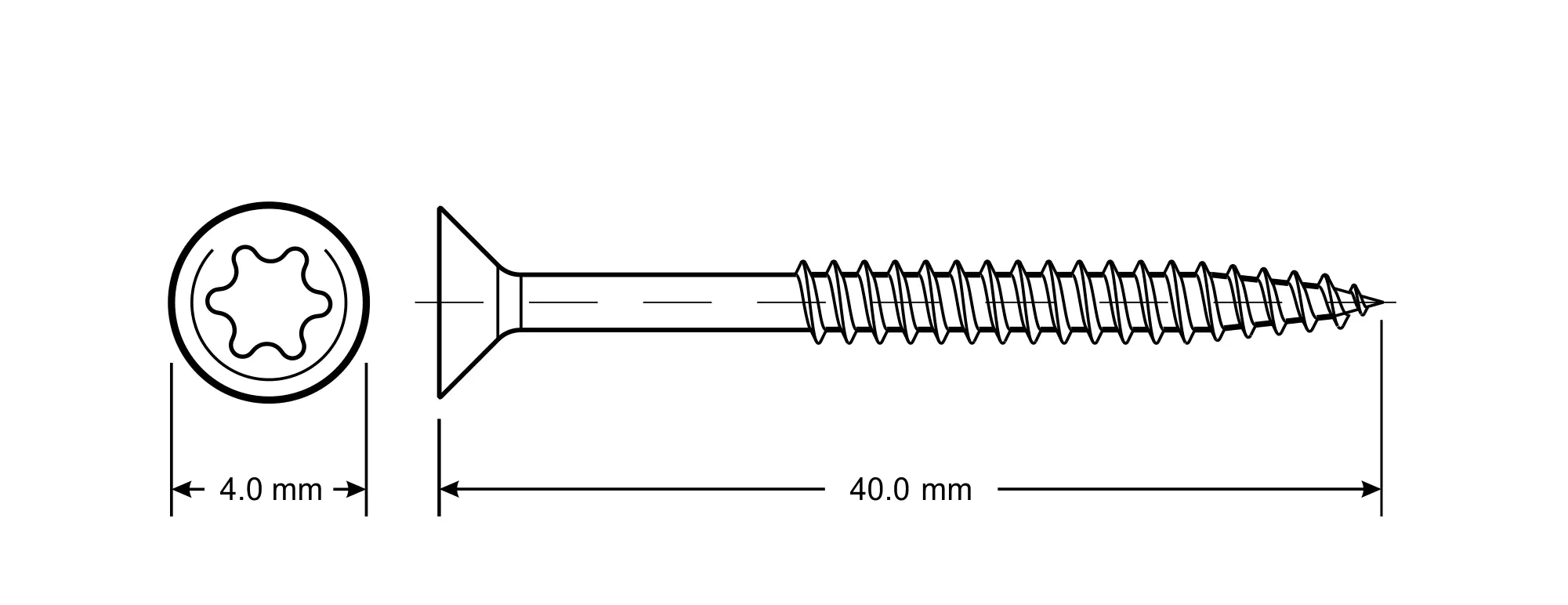 Primaster Spanplattenschrauben 4,0 x 40 mm TX20 - 175 Stück Edelstahl