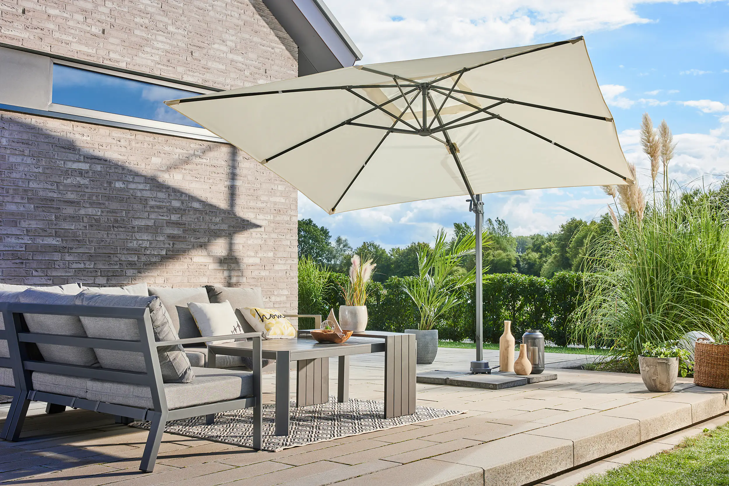 Primaster Ampelschirm Catania beige, 300 x 300 cm