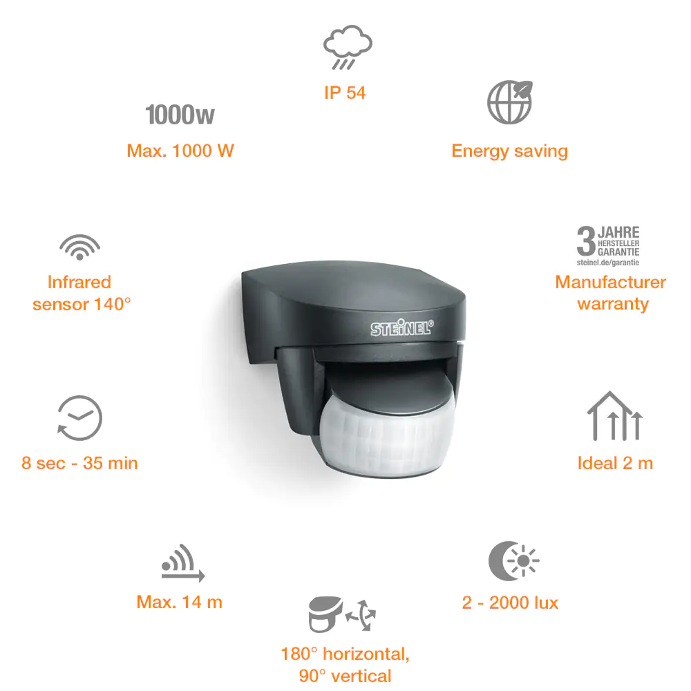 Steinel Infrarot Sensor IS 140-2 schwarz