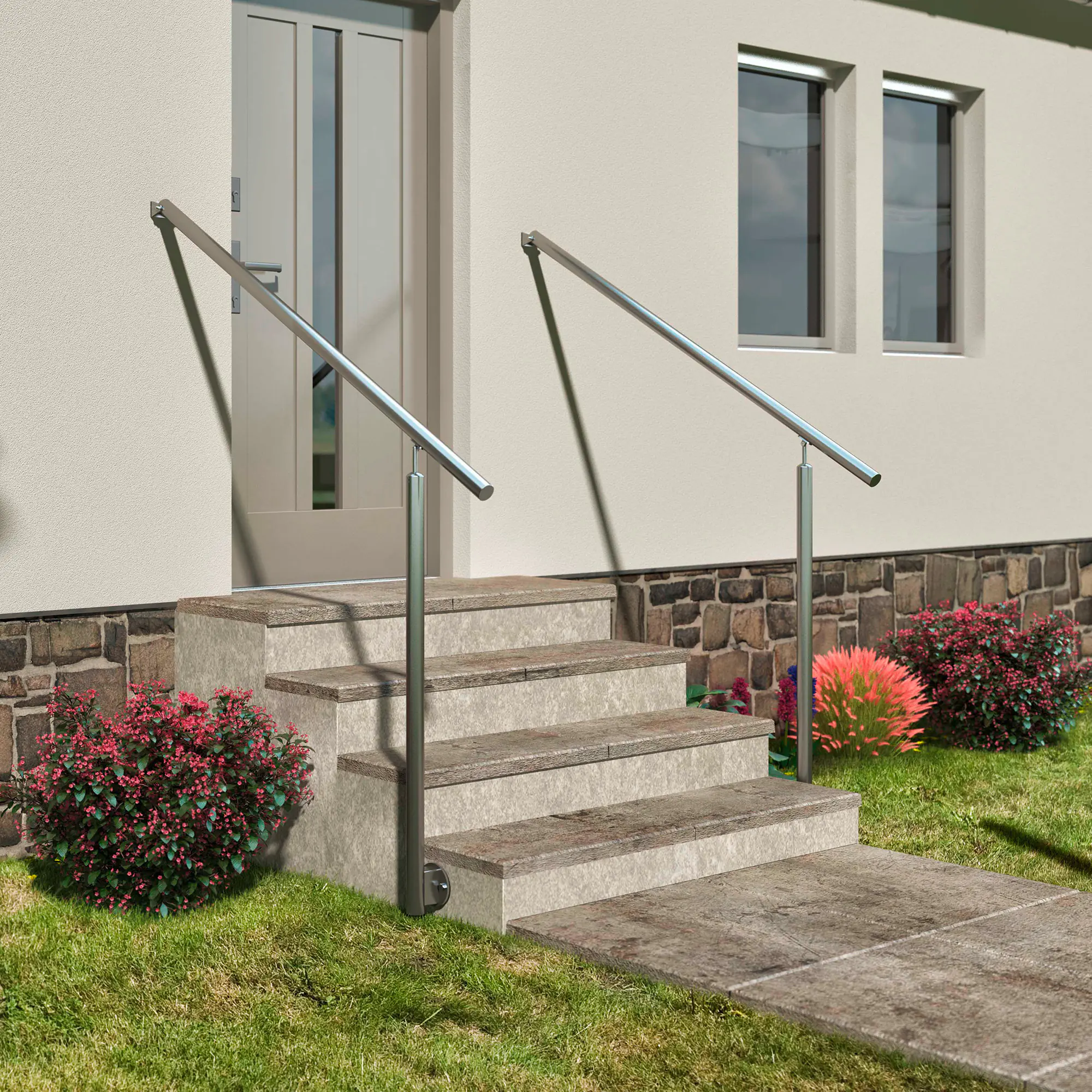 DOLLE Eingangsgeländer PS 511 Edelstahl 150 cm 1 Pfosten