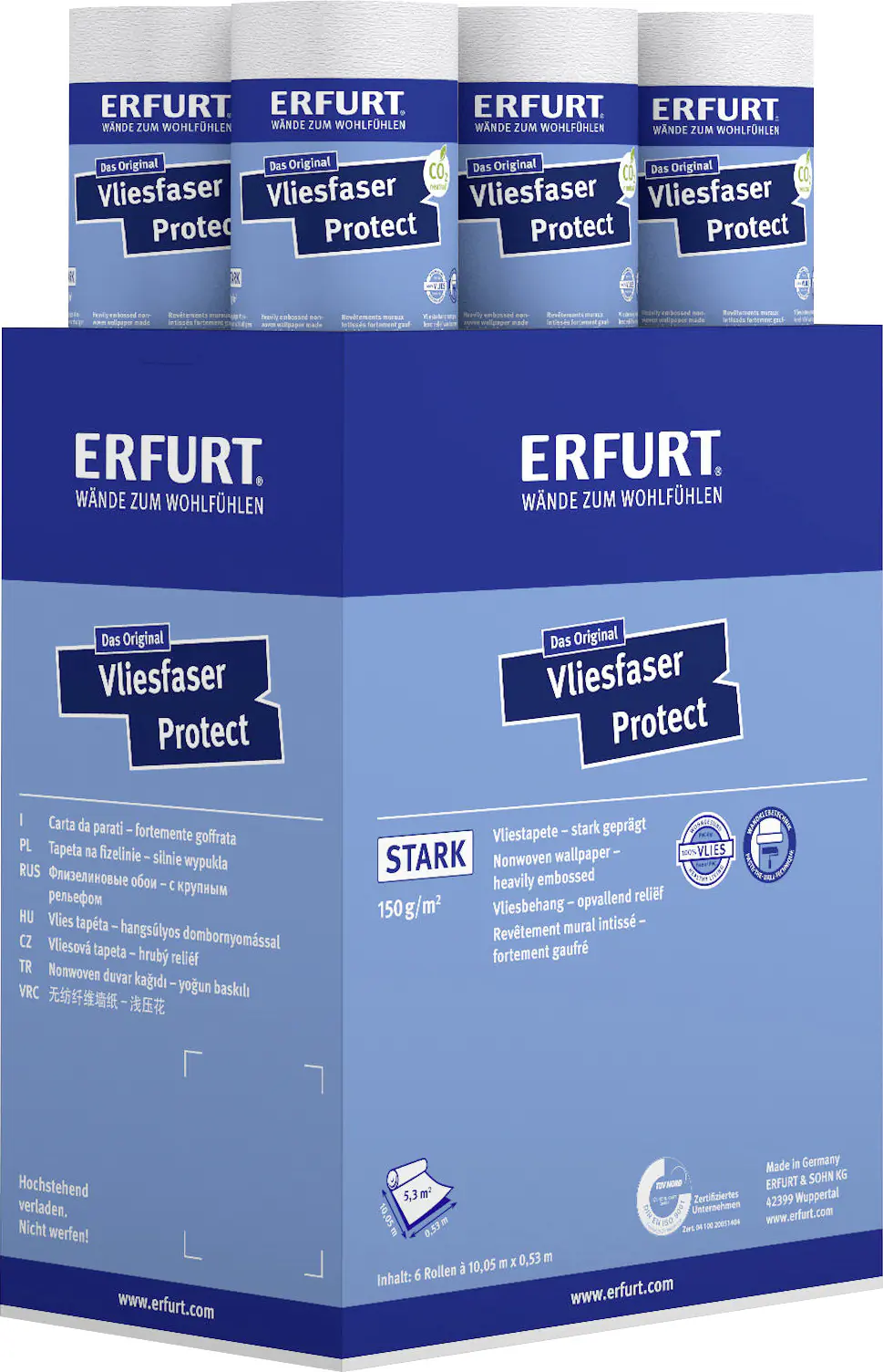 Erfurt Vliestapete Protect 214 weiß 10,05 x 0,53 m