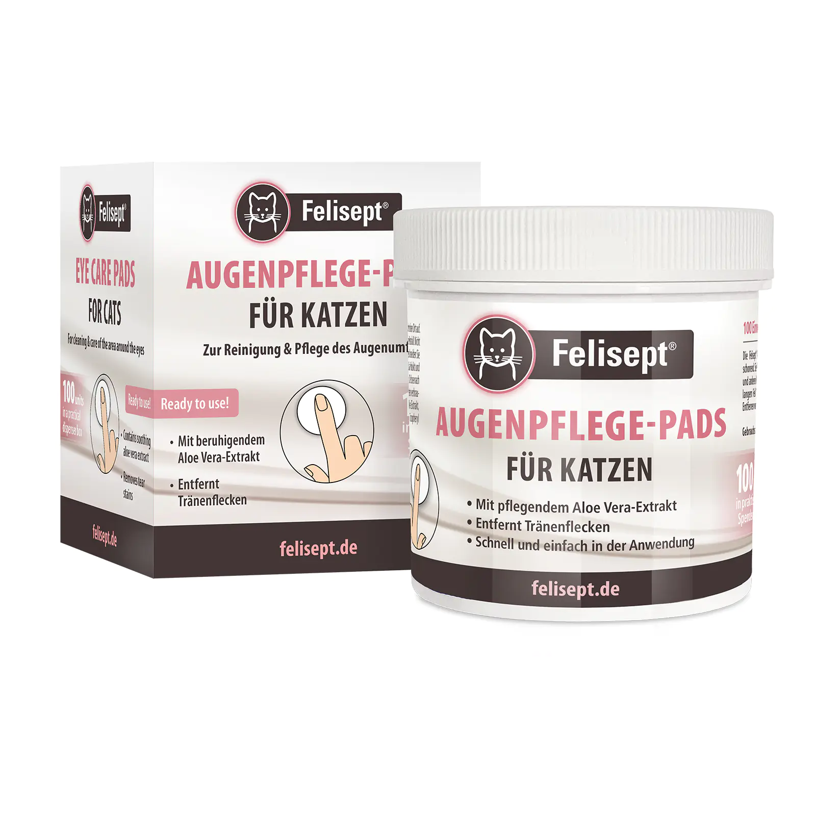 Felisept Augenpflege Pads für Katzen 100 Stück