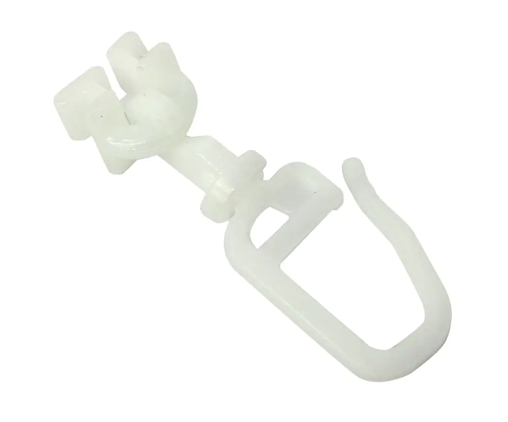 Gardinia Drehgleiter 20 Stück, weiß, für 4 mm Laufkanal