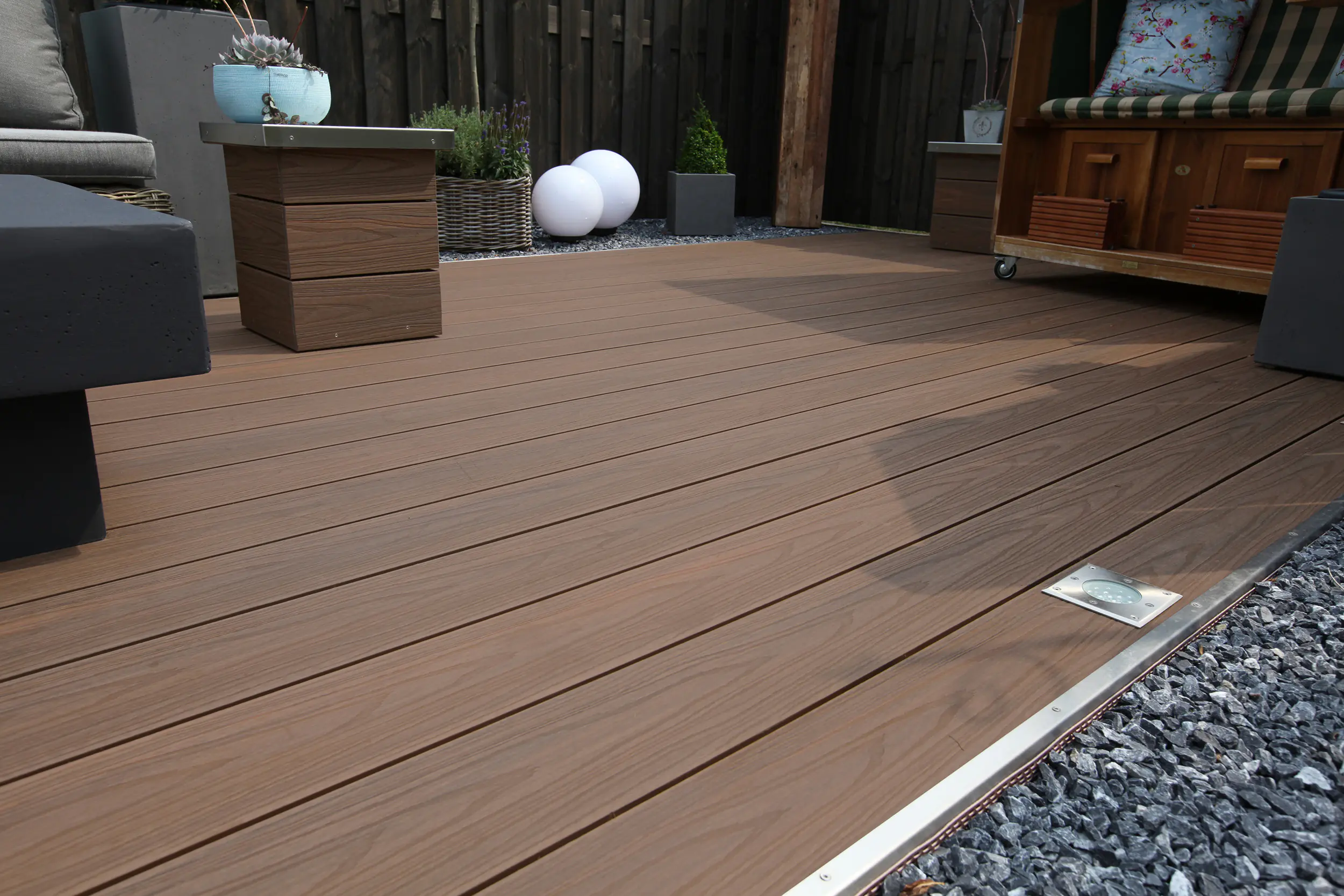 elephant Terrassendiele WPC 300 x 14 x 2,5 cm BiColor braun / grau