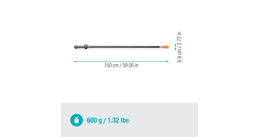 Gardena Cleansystem Stiel M 150 cm