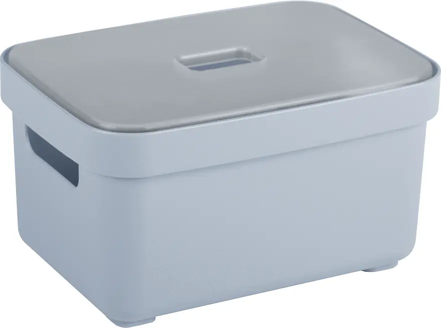 Sunware Aufbewahrungsbox Sigma Home mit Griffen 18 x 13 cm 2,5 L blaugrau