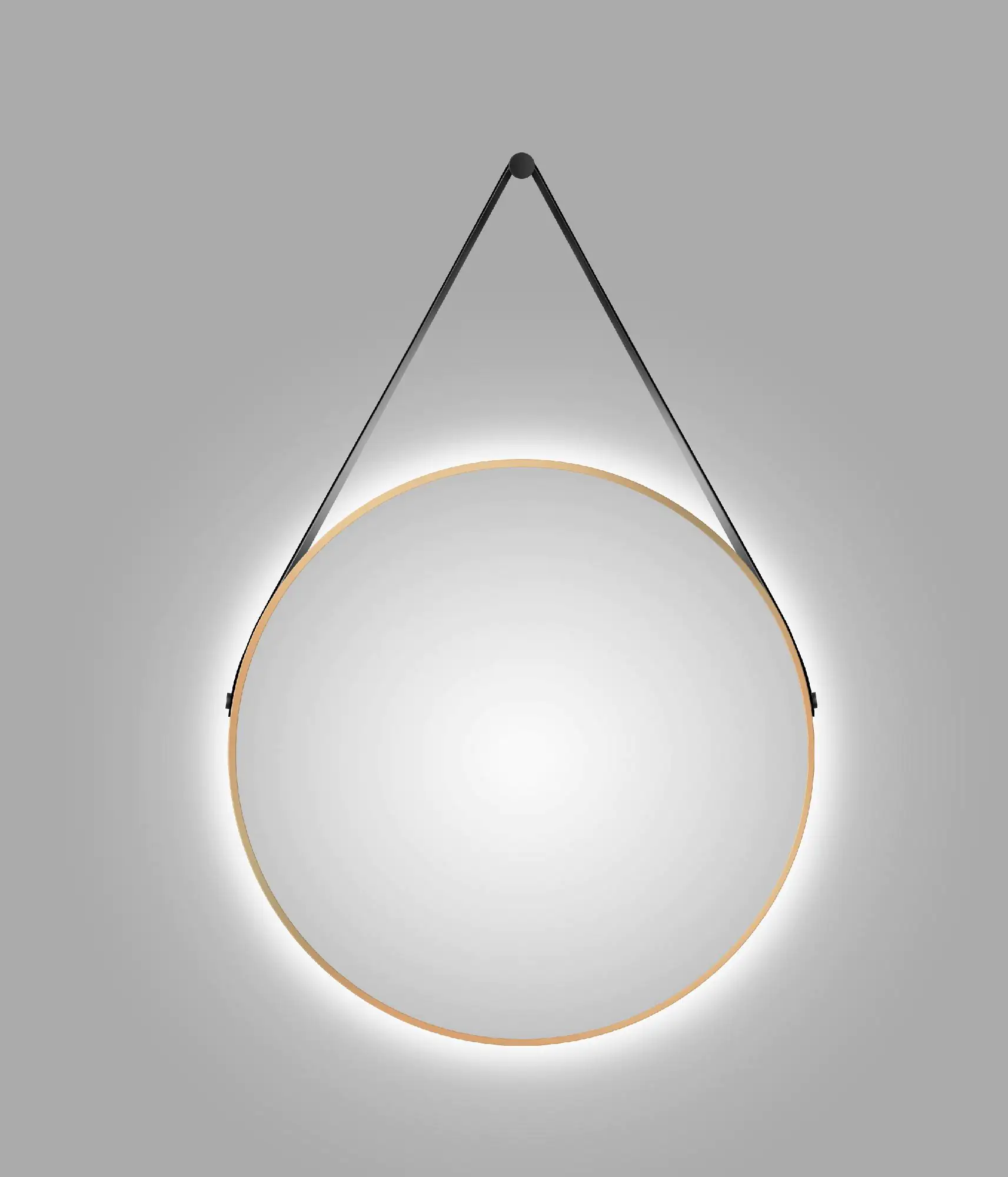 DSK LED Lichtspiegel Silver Barbier Ø80 cm, gold