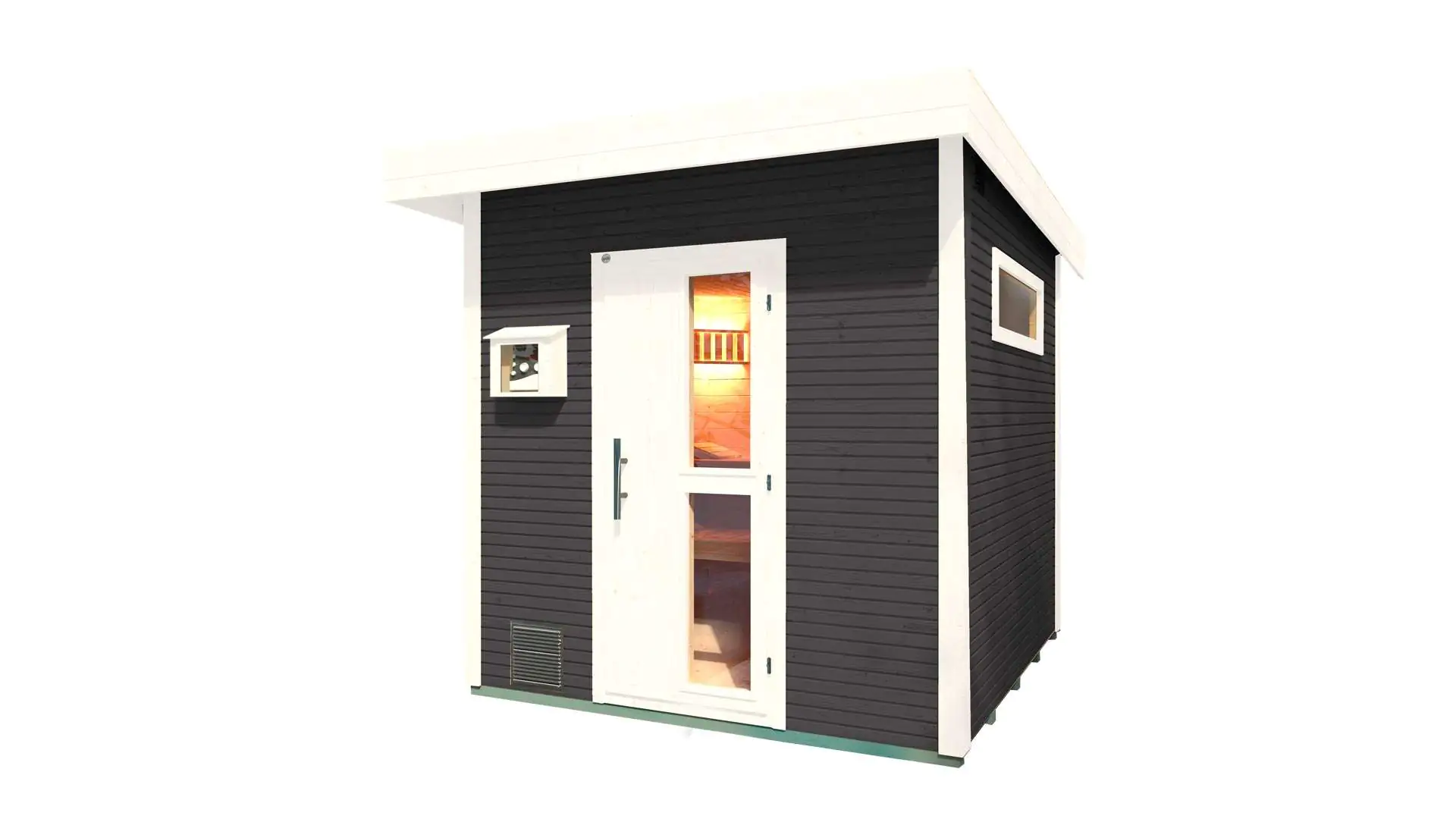 Weka Design-Saunahaus KUOPIO Sparset 9,0 kw BioS anthrazit