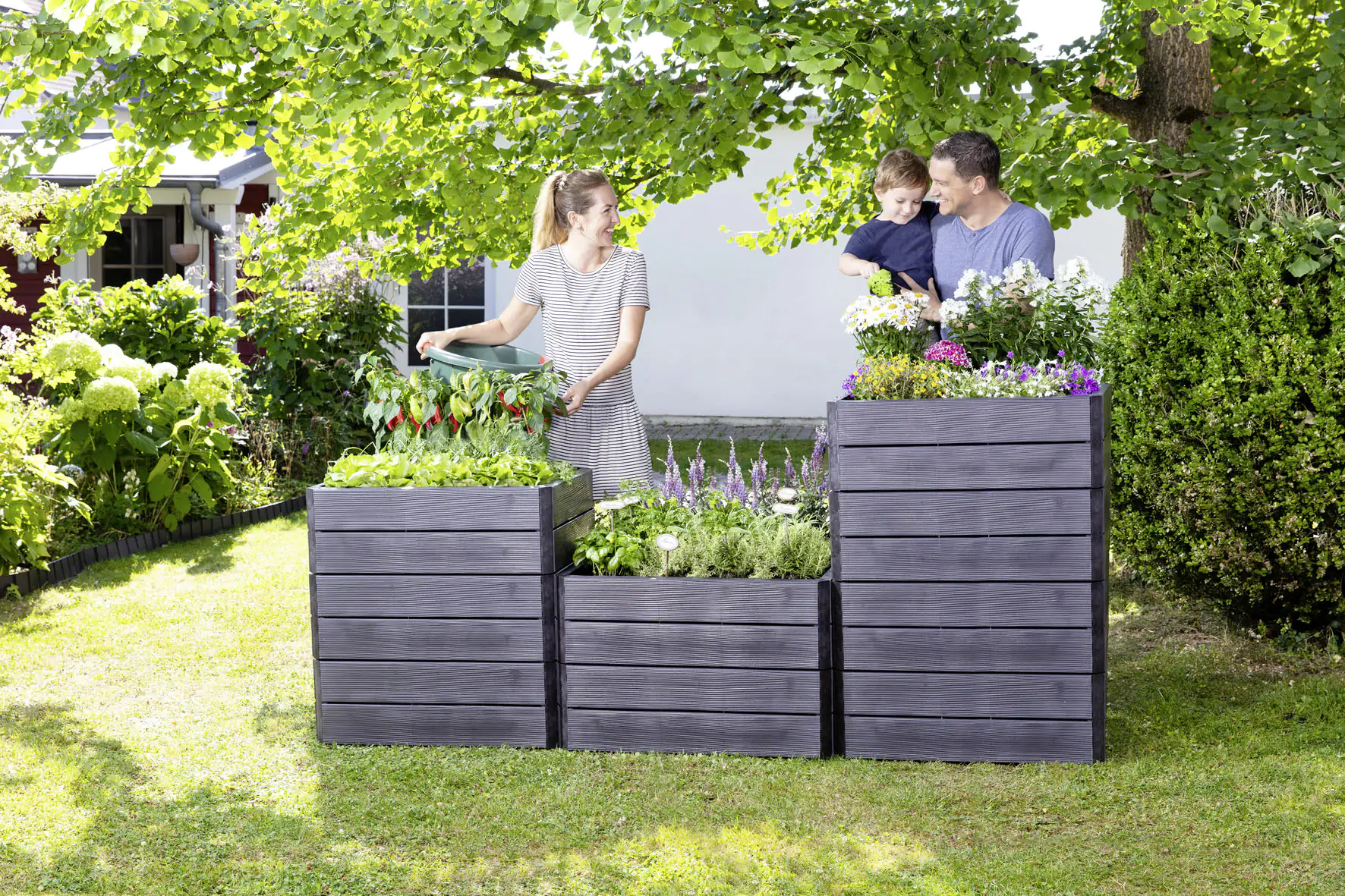 Garantia Hochbeet Ergo Quadro L 80 x 80 x 25 cm