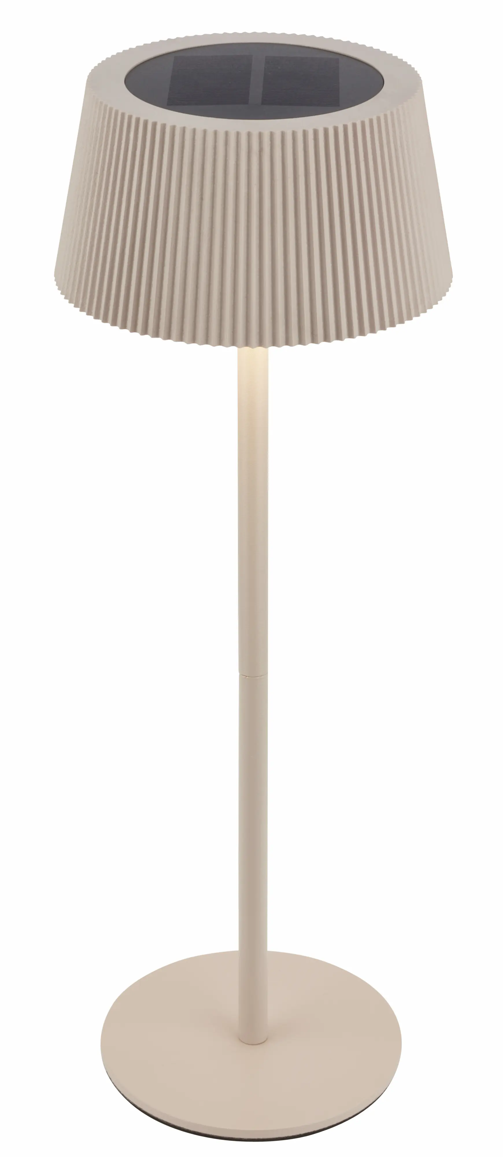Briloner LED Solar-Tischleuchte Alia Ø 12 x 34 cm warmweiß-kaltweiß beige dimmbar