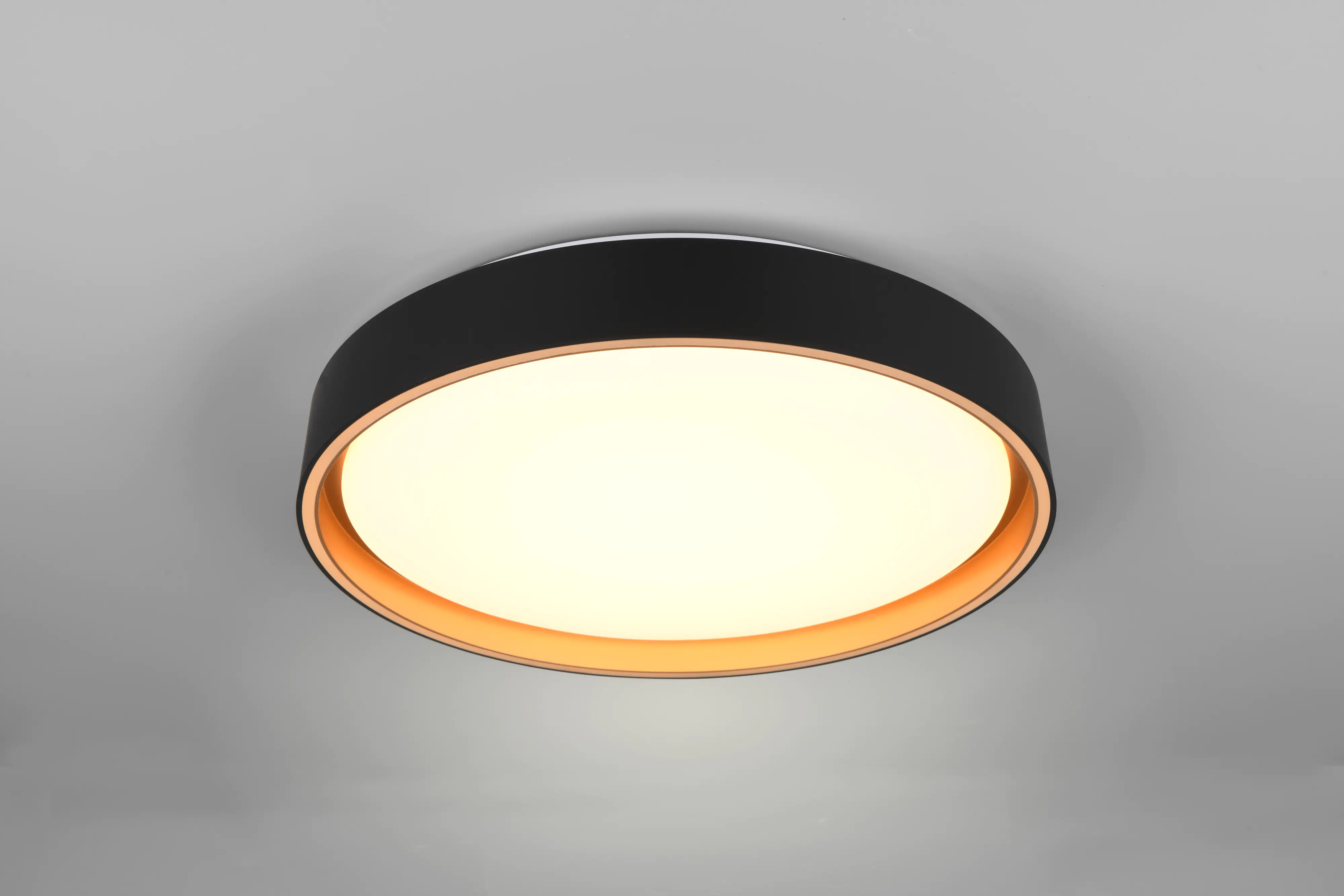 Reality LED-Deckenleuchte Felis schwarz - gold Fernbedienung
