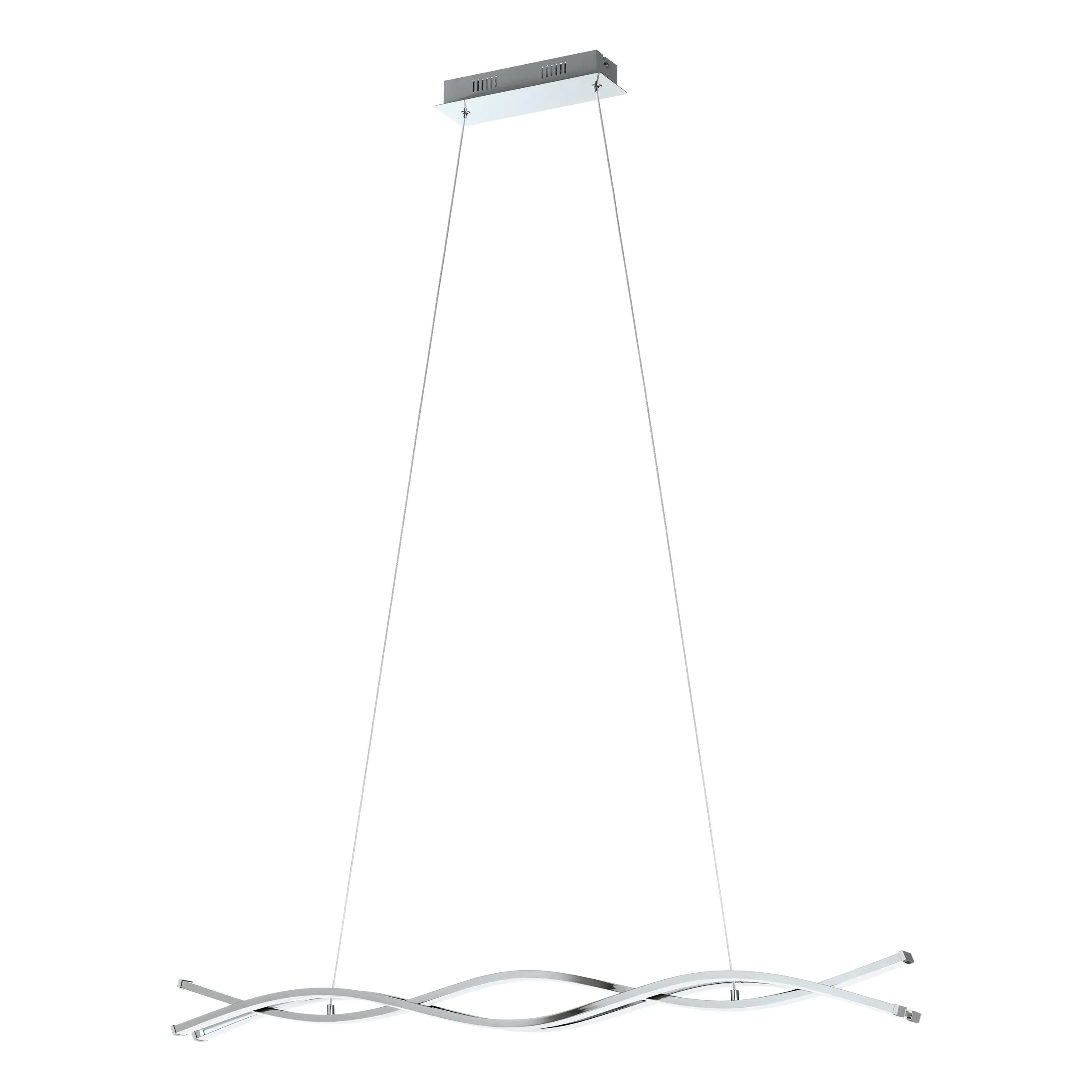 Eglo LED Pendelleuchte Lasana 2 chrom 100 x 8 cm warmweiß
