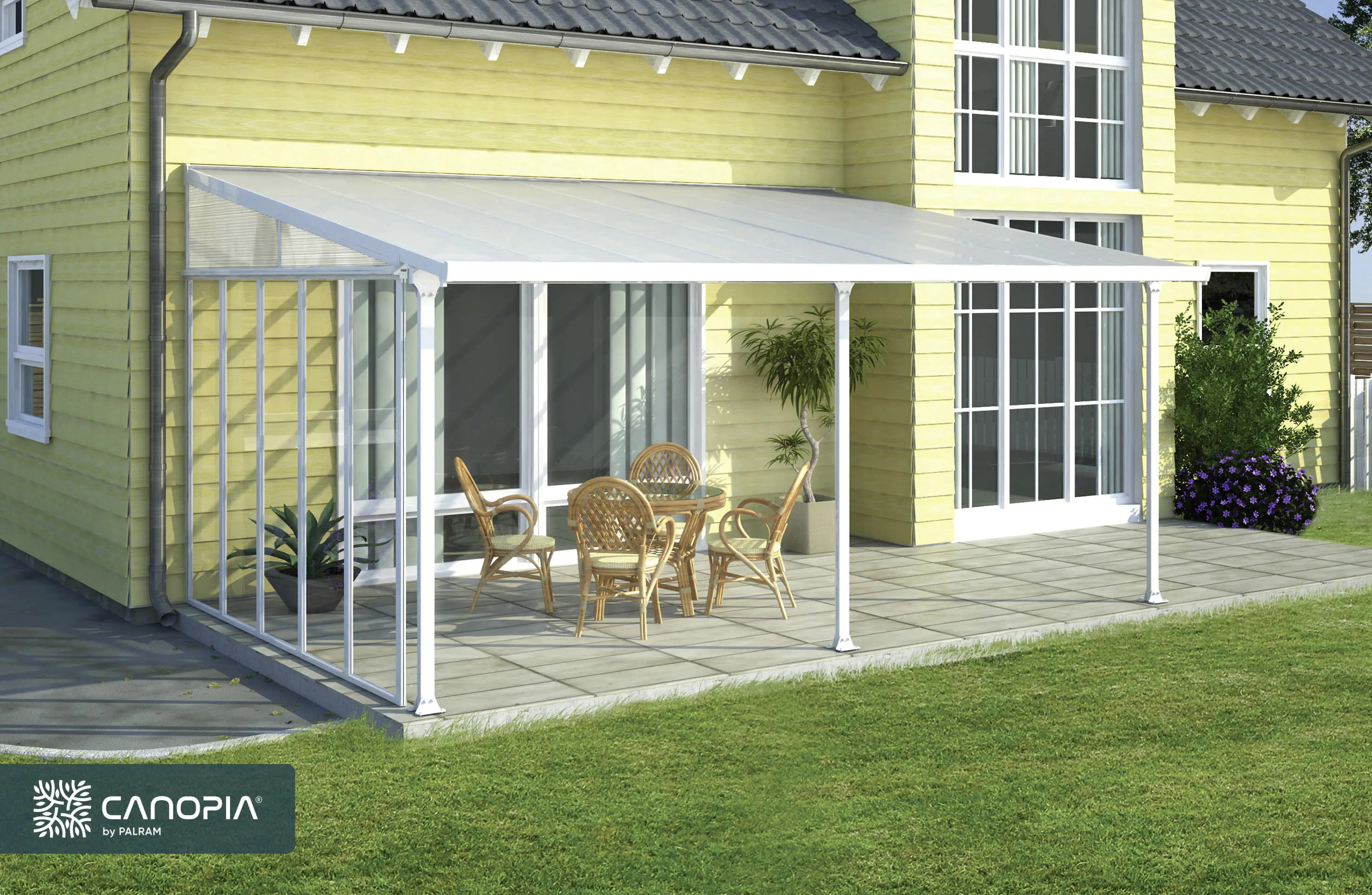 Canopia Terrassenüberdachung Feria  606 x 380 cm weiß