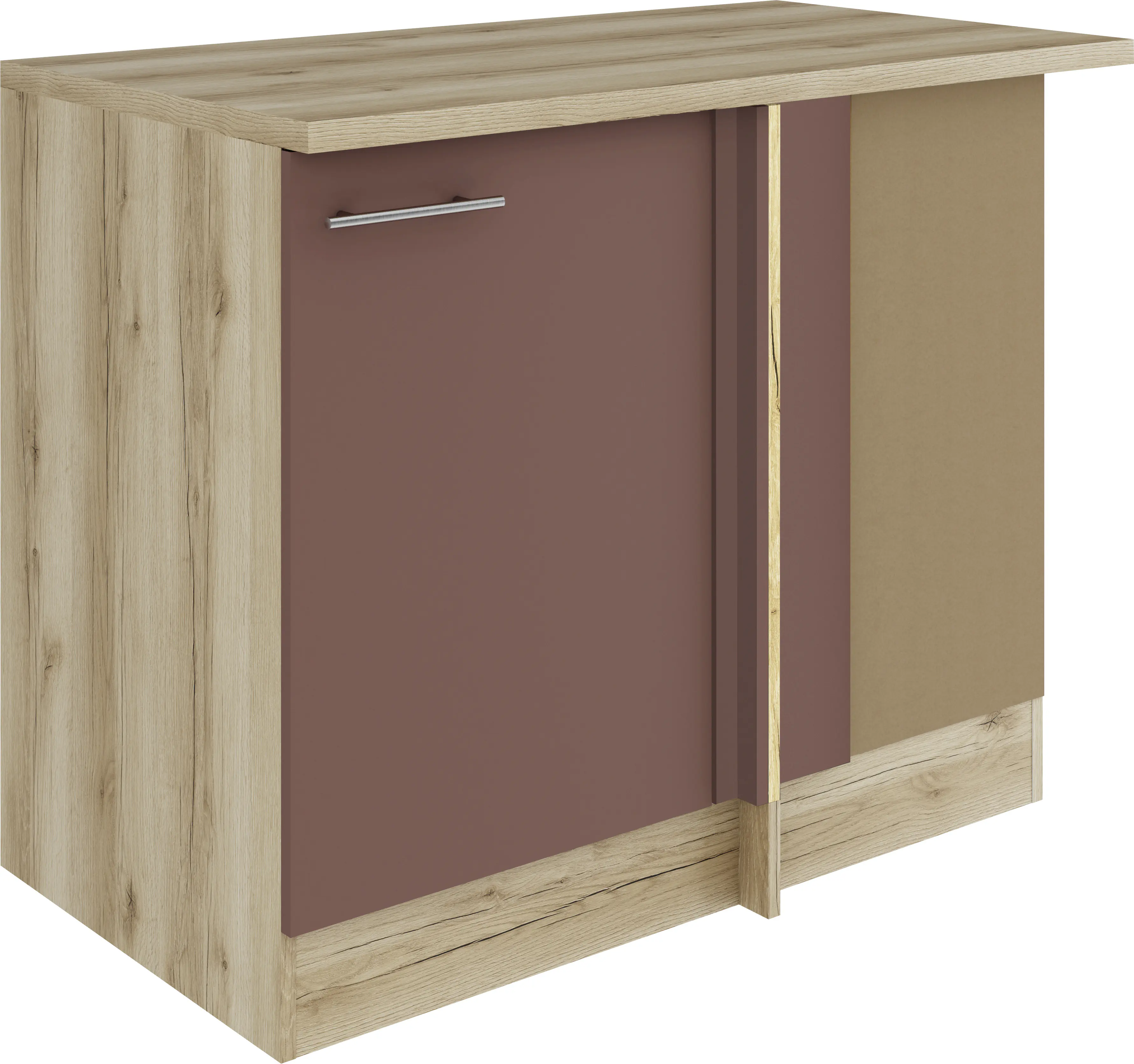 Optifit Eckunterschrank Bari 407 rostrot/eiche 110 cm