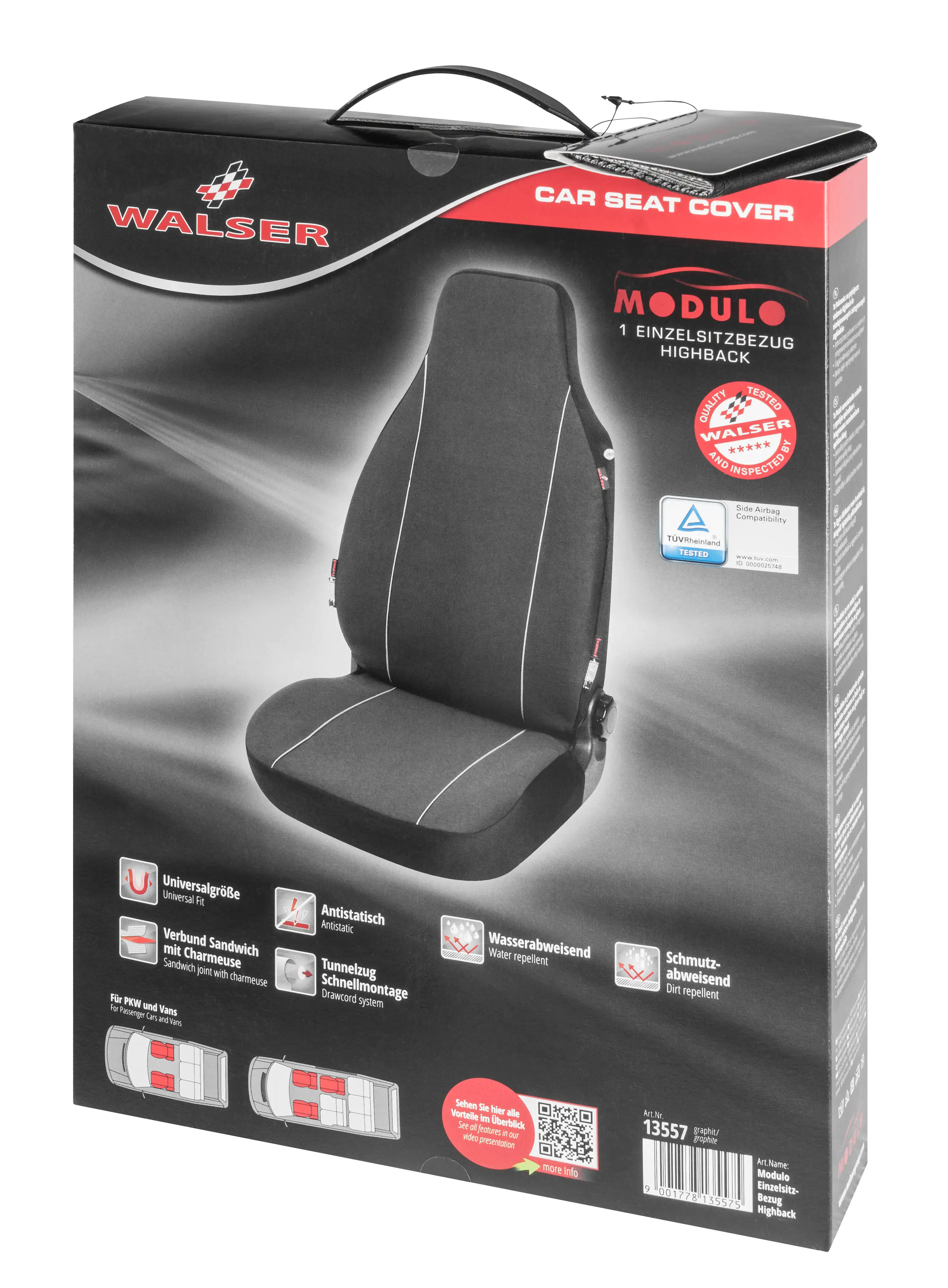 Walser Autositzbezug Modulo Highback Einzelsitzbezug 1-teilig