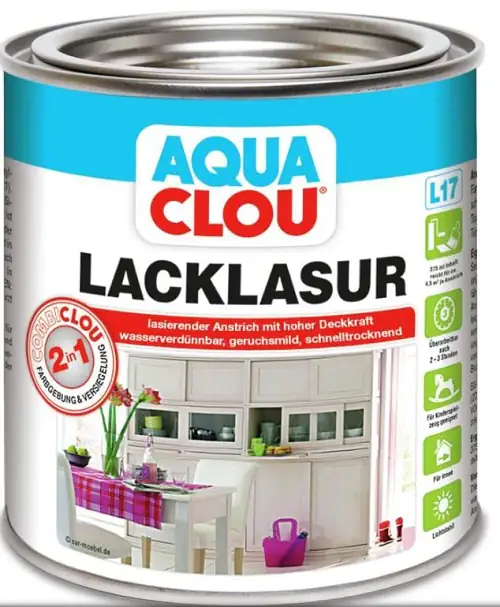 Aqua Clou Lacklasur L17 750 ml eiche mittel seidenmatt