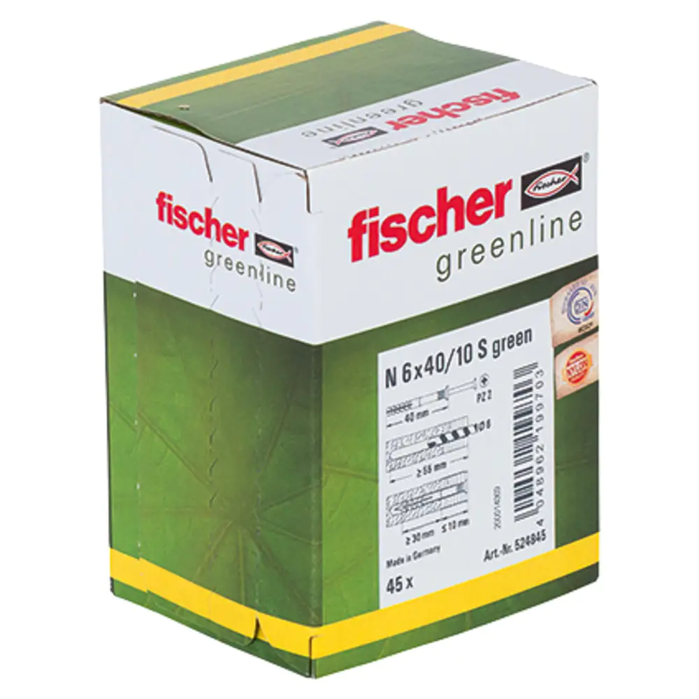 Fischer Nageldübel N green 6.0 x 40 mm - 45 Stück